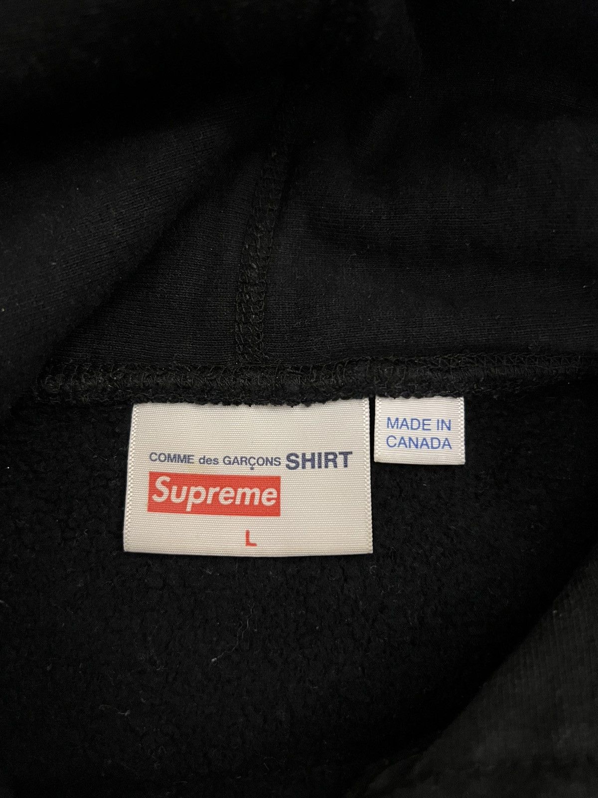 Supreme Supreme X CDG Shirt Box Logo Hooded Sweatshirt SS17 Size US L / EU 52-54 / 3 - 7 Thumbnail