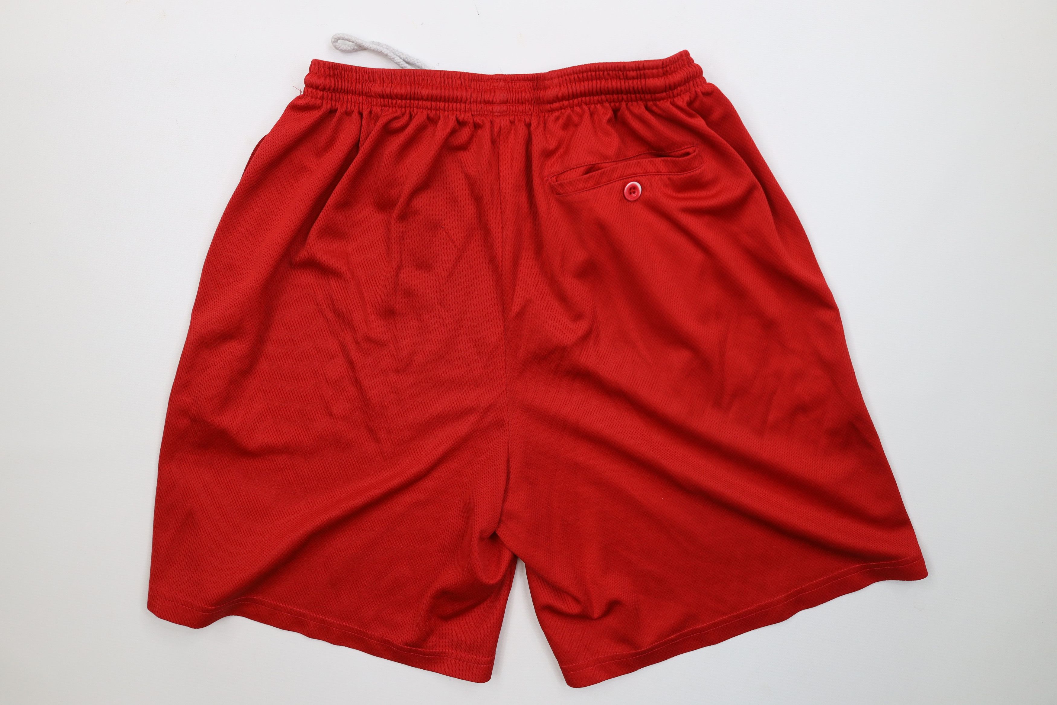 Vintage Vintage Y2K USHL Team Issued Chicago Steel Hockey Shorts Red Size US 32 / EU 48 - 10 Thumbnail