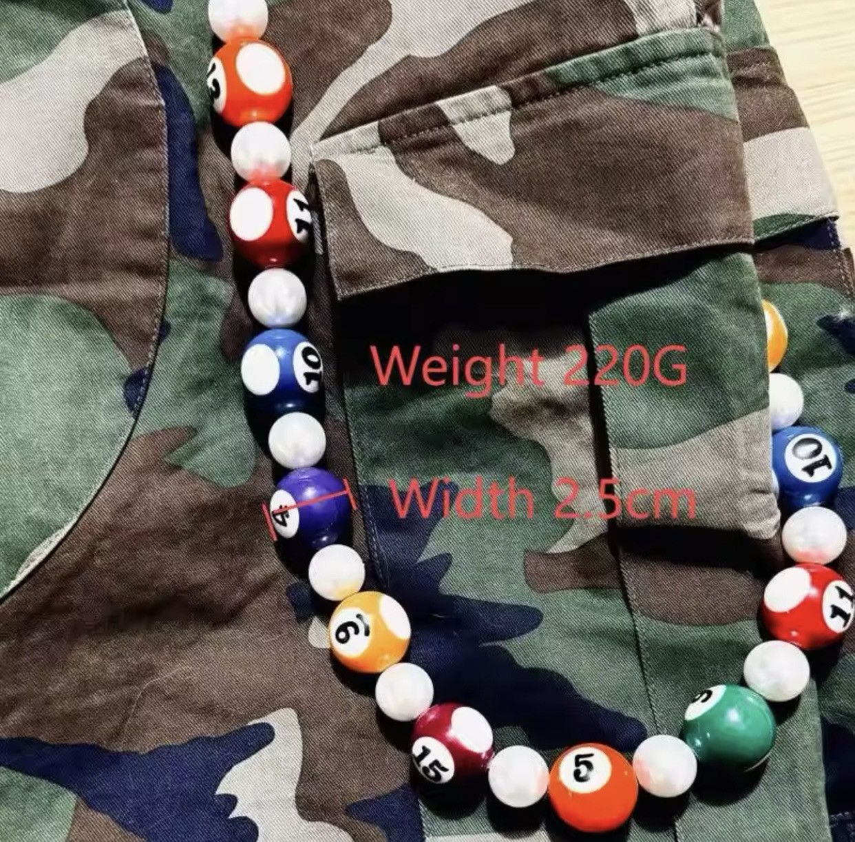 Vintage Exaggerated Billiard Ball Beads Waist Accessories Size ONE SIZE - 3 Thumbnail