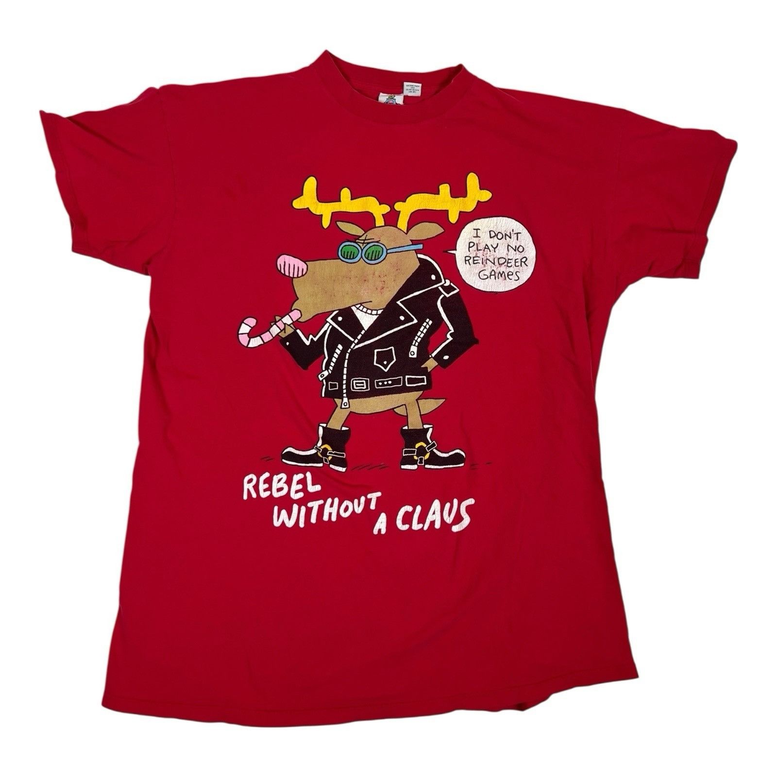 Other Vintage Rebel Without a Claus Pajama Shirt Christmas Reindee Size US XL / EU 56 / 4 - 1 Thumbnail