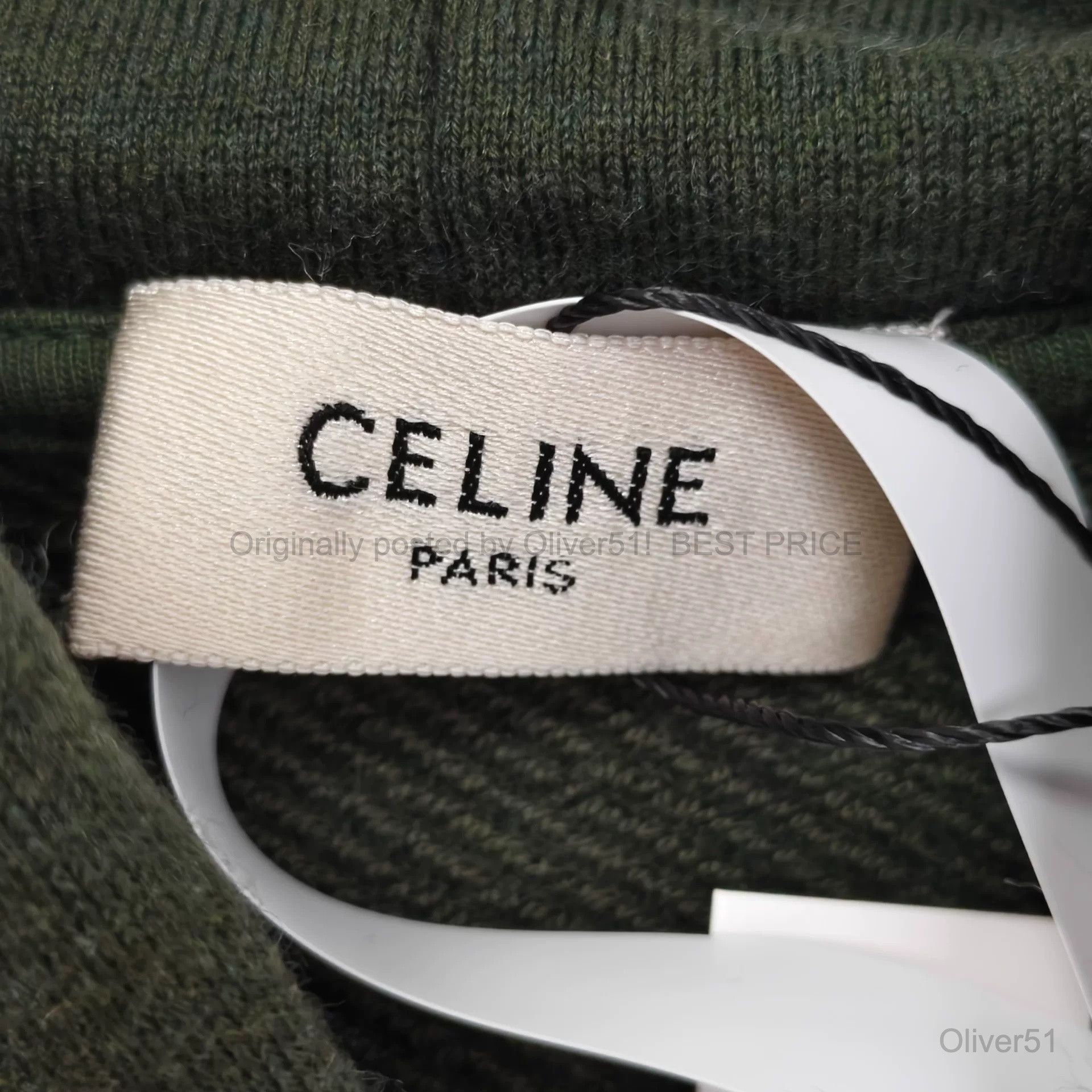 Celine Celine Dark Green Logo Hoodie Size S BFAJNOP519 Size S / US 4 / IT 40 - 3 Thumbnail