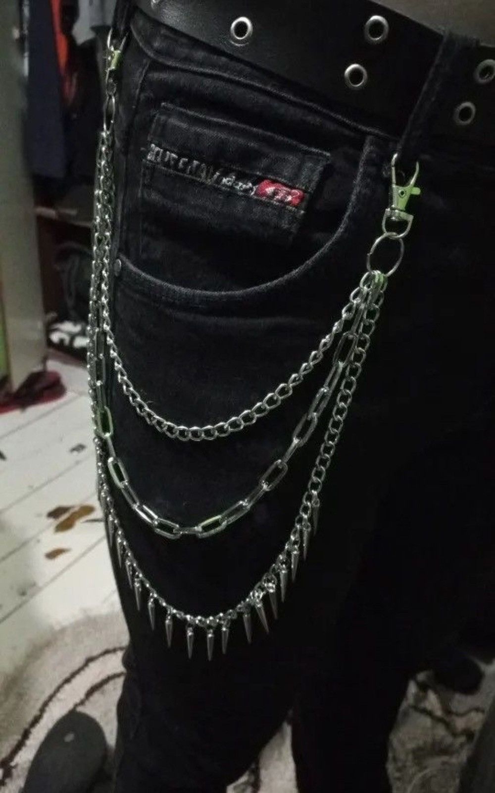 Other Multilayer Punk Chain On The Jeans Pants Size ONE SIZE - 7 Thumbnail