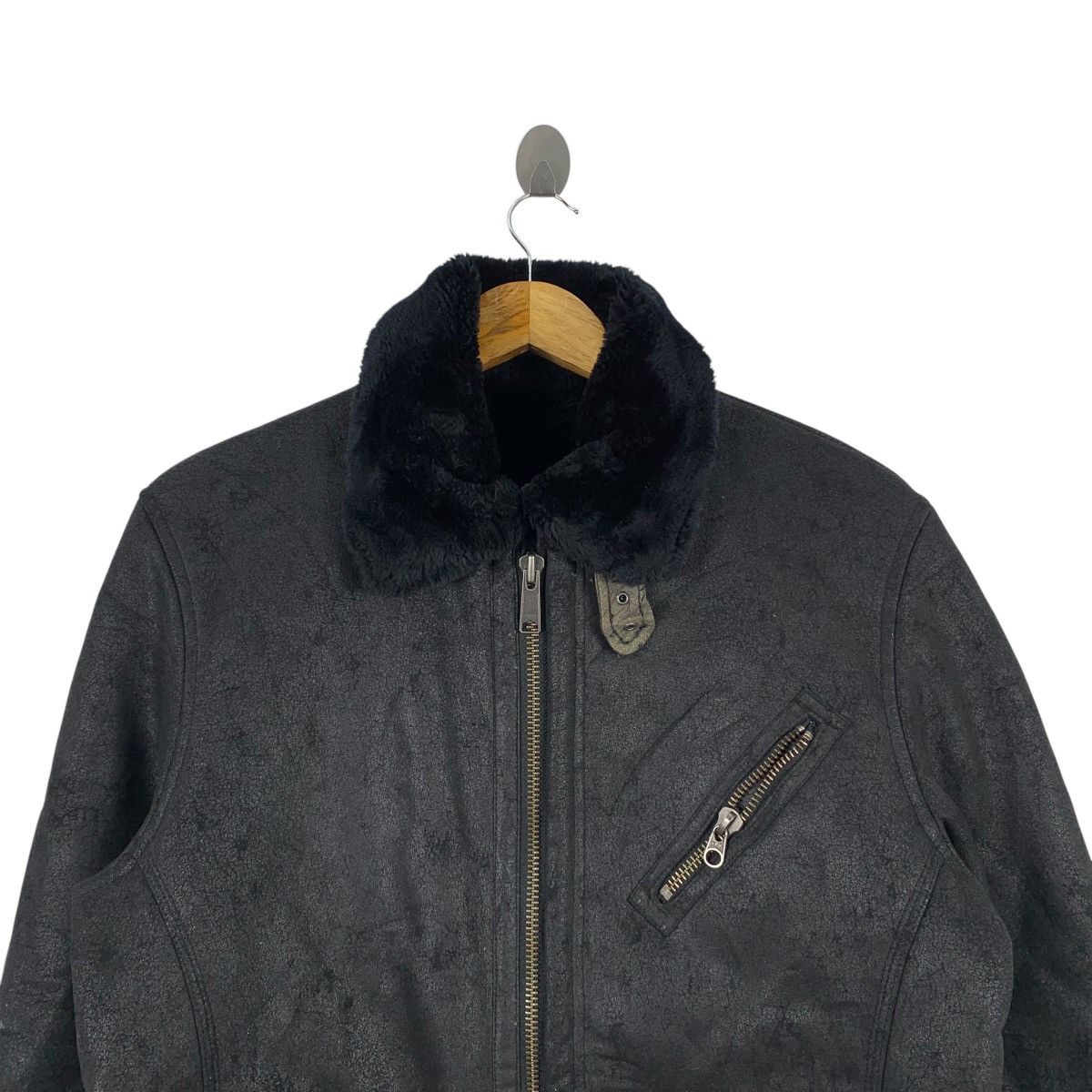 Genuine Leather × Japanese Brand × Takeo Kikuchi TAKEO KIKUCHI Japanese Brand Casualwear B-3 Leather Jacket Size US L / EU 52-54 / 3 - 4 Thumbnail