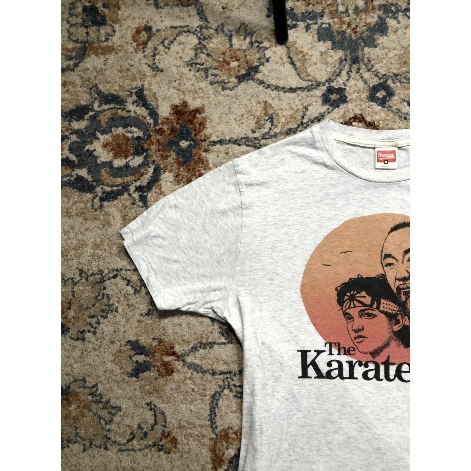 Vintage VINTAGE Homage Karate Kid Shirt Mens Medium Gray Mr Miyagi Daniel Graphic Tee Made USA Size US M / EU 48-50 / 2 - 3 Thumbnail