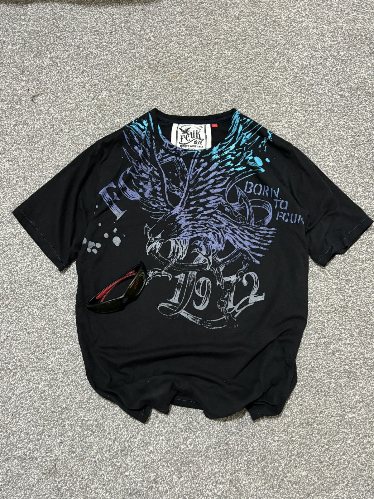 FCUK Vintage t-shirt USA brand born to fcuk Size US M / EU 48-50 / 2 - 2 Thumbnail