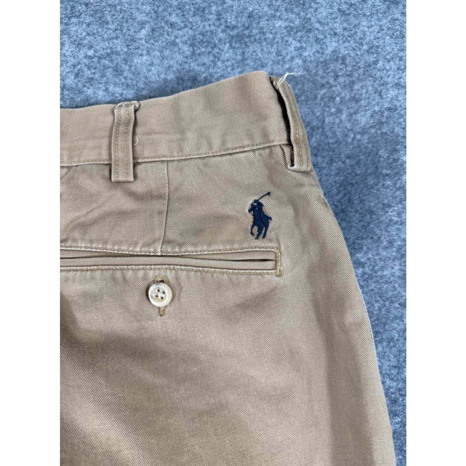 Polo Ralph Lauren Polo Ralph Lauren Ethan Chino Pants Mens 35x32 Khaki Tan Pleated Slash Pockets Size US S / EU 44-46 / 1 - 5 Thumbnail