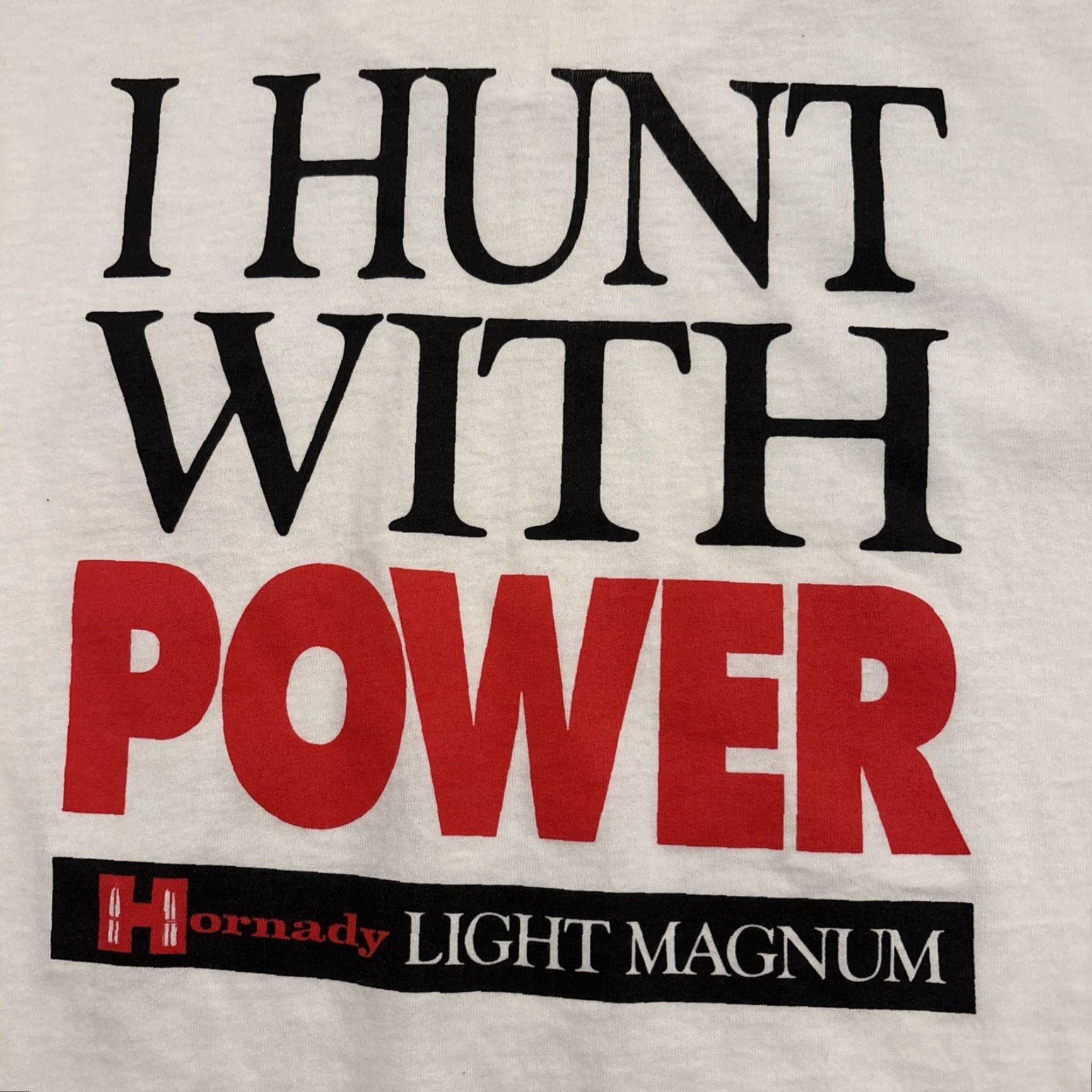 Fruit Of The Loom VINTAGE Fruit of the Loom Hornady Light Magnum Ammunition T-Shirt Size 2XL White Hunting Mens Size US XXL / EU 58 / 5 - 7 Thumbnail