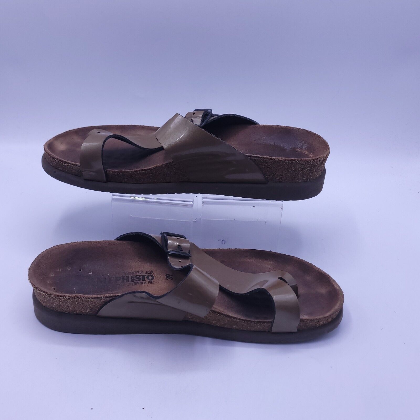 Mephisto Mephisto Slip On Leather Slide Sandal Womens Size 8 39 Brown Size US 8 / IT 38 - 5 Thumbnail