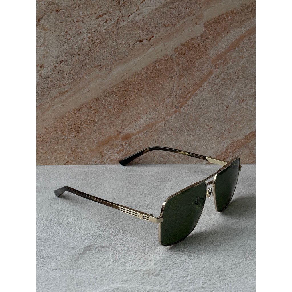 Gucci NEW Gucci GG1289S Gold Metal Aviator Sunglasses $505 Size ONE SIZE - 3 Thumbnail