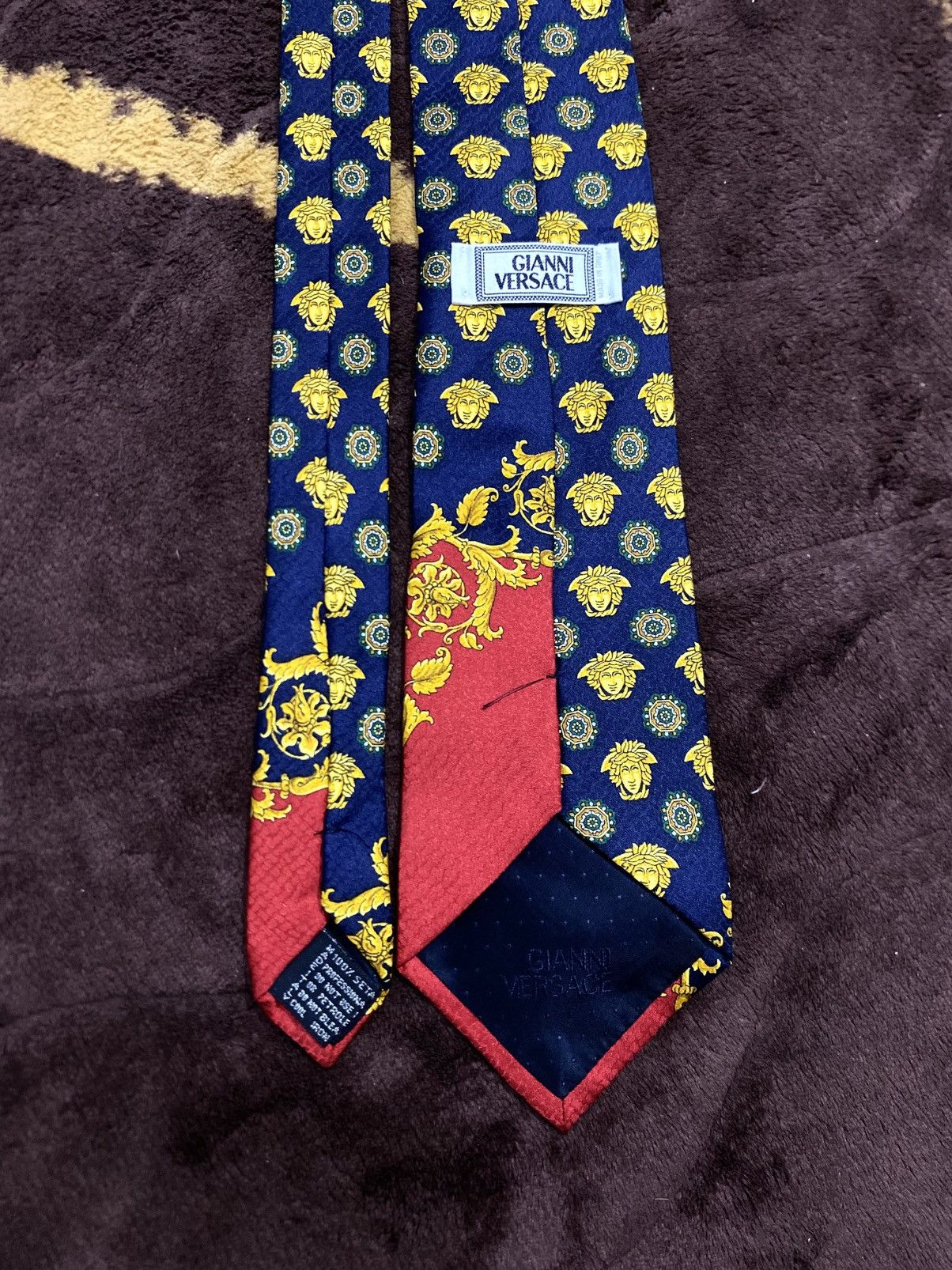 Versace Rare❤️‍🔥 Gianni Versace Baroque Medusa Logo Tie Luxury Italy Size ONE SIZE - 5 Thumbnail