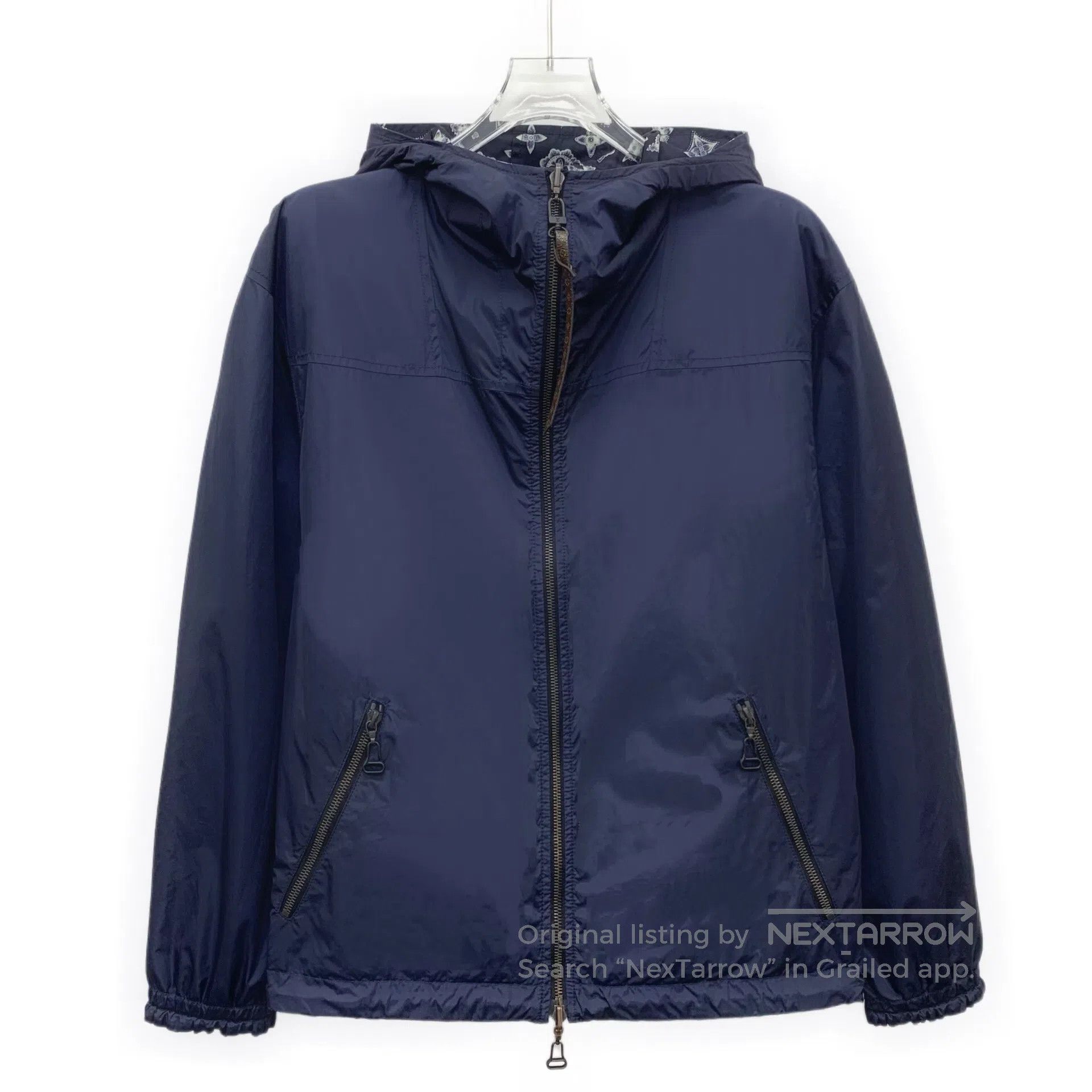 Louis Vuitton Louis Vuitton Dark Blue Monogram Printed Two-Way Zipper Ja Size US S / EU 44-46 / 1 - 3 Thumbnail