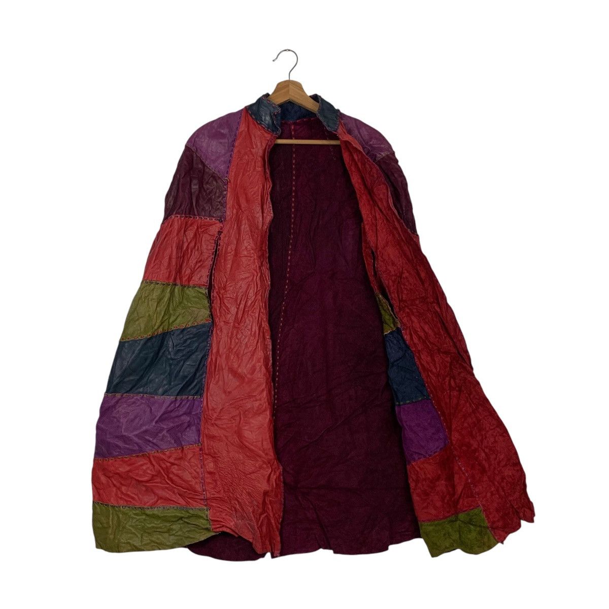 Handmade Handmade Patchwork Leather Cape #2165-C95 Size US XXL / EU 58 / 5 - 9 Thumbnail