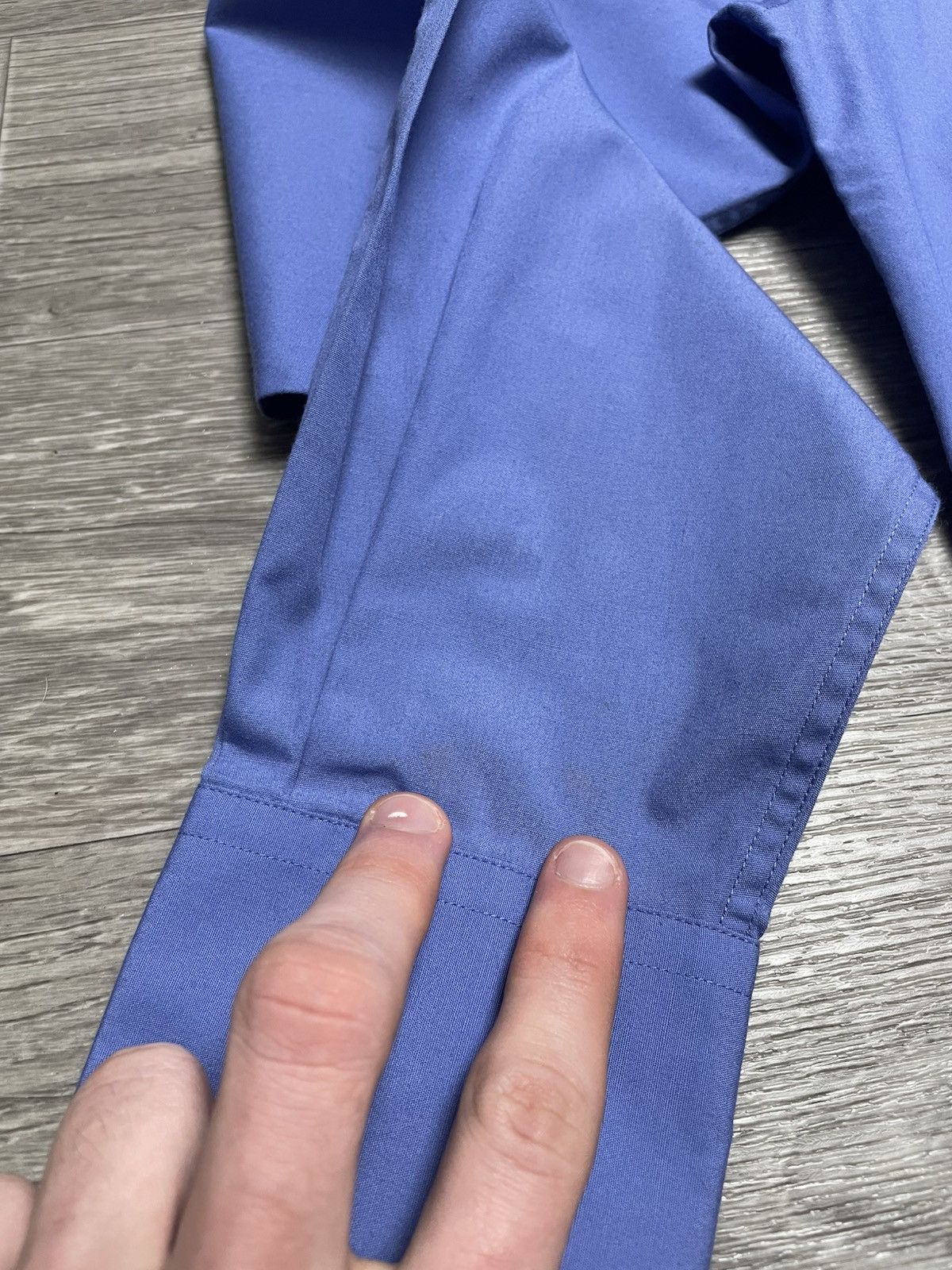Yves Saint Laurent Vintage Yves Saint Laurent YSL Blue Long Sleeve Shirt Button Size US L / EU 52-54 / 3 - 10 Thumbnail