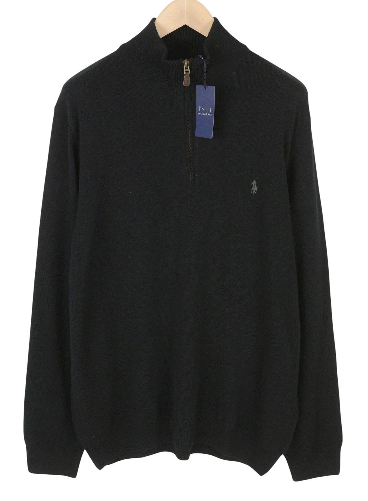 Ralph Lauren BLACK 2XL Half Zip Neck Wool Pullover Jumper 86939 Size US XXL / EU 58 / 5 - 2 Thumbnail