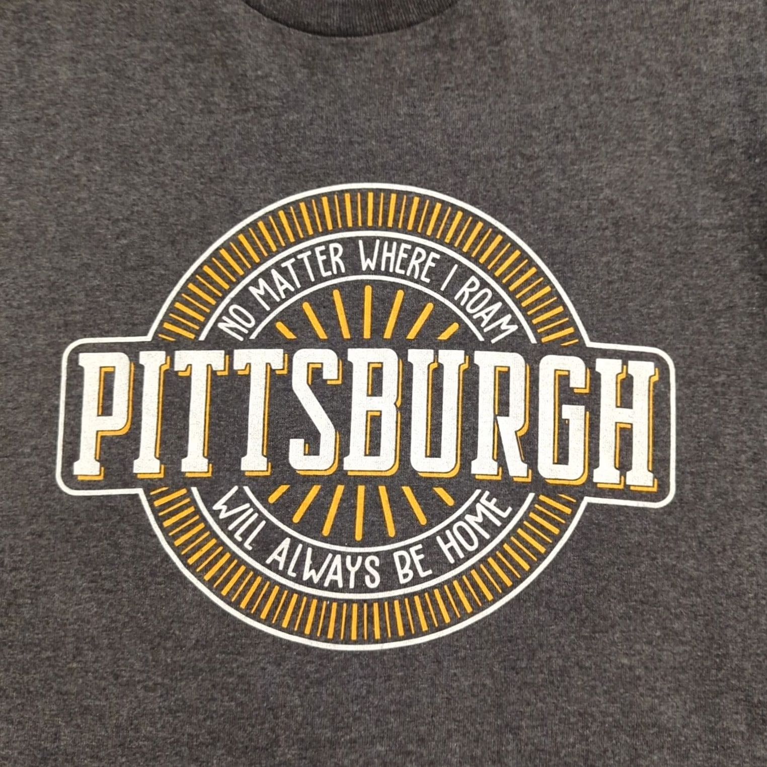 Delta Nike Pittsburgh Shirt L Mens Gray Solid Cotton Knit Size US L / EU 52-54 / 3 - 2 Thumbnail