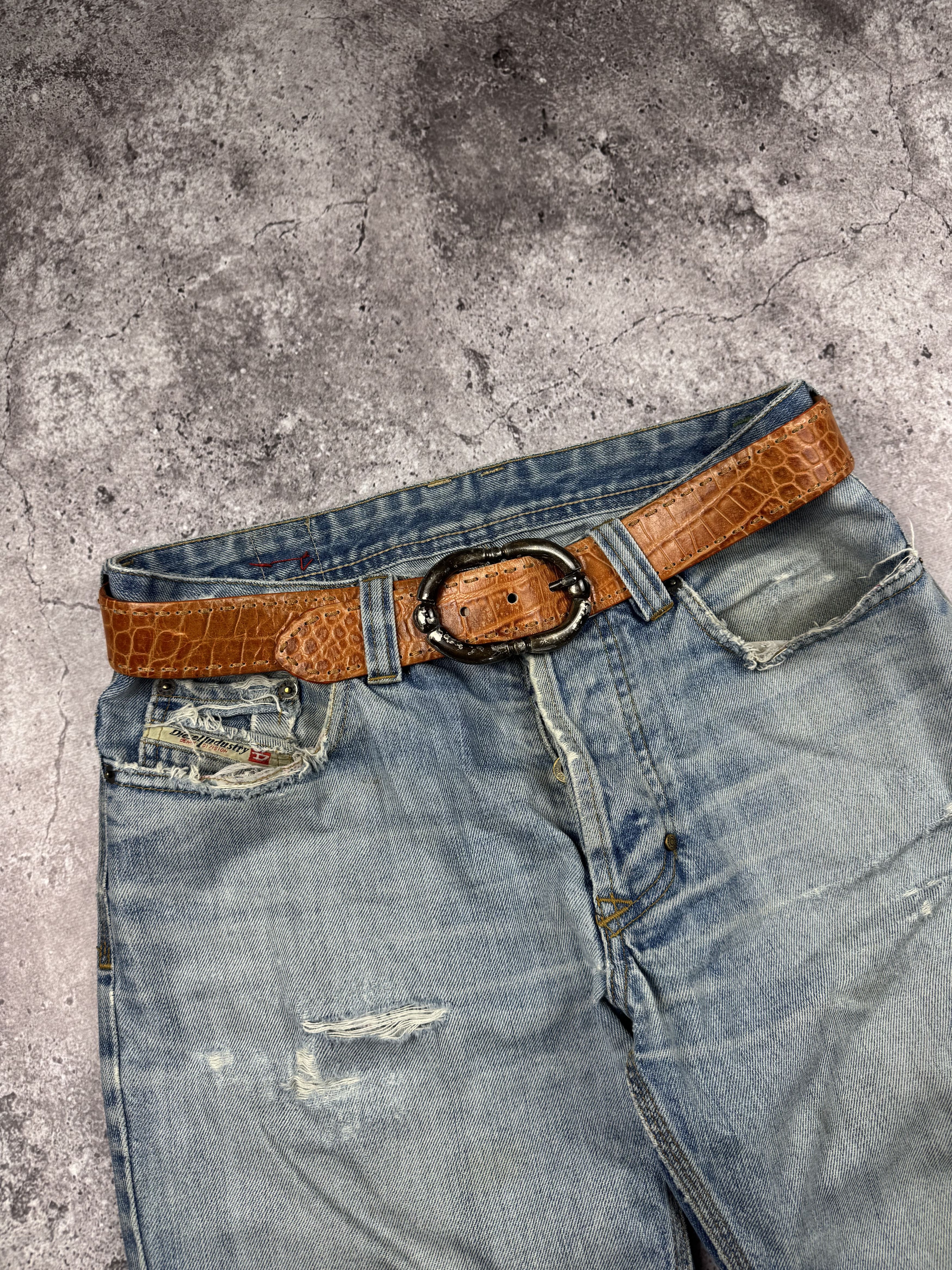 Cowboy Equipment 00’s NUMBER NINE STYLE LEATHER RARE Y2K WESTERN BELT VINTAGE Size ONE SIZE - 4 Thumbnail