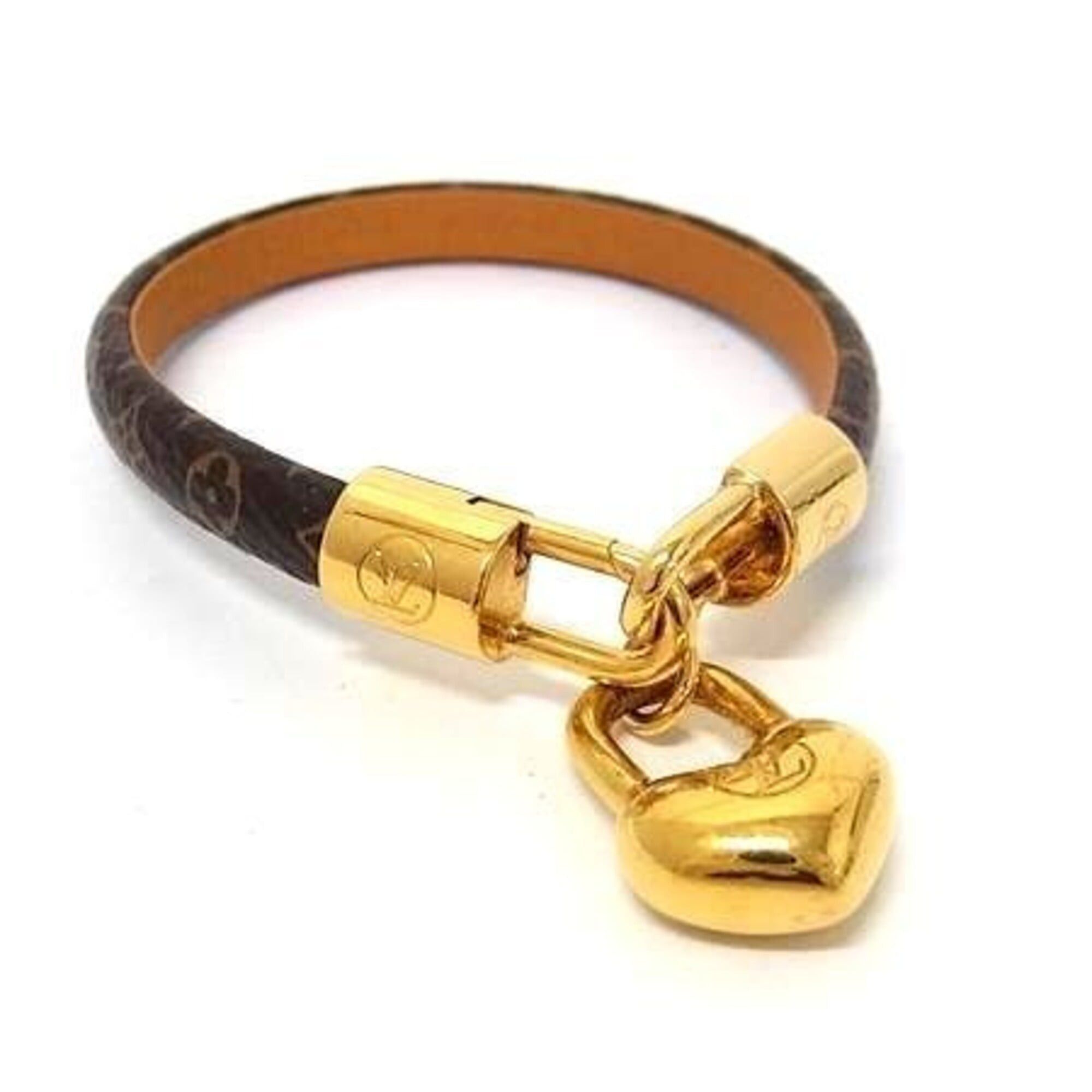 Louis Vuitton Louis Vuitton Bracelet Braslet Crazy in Rock M6451 Brown Gold Monogram Women's Heart Size ONE SIZE - 1 Thumbnail