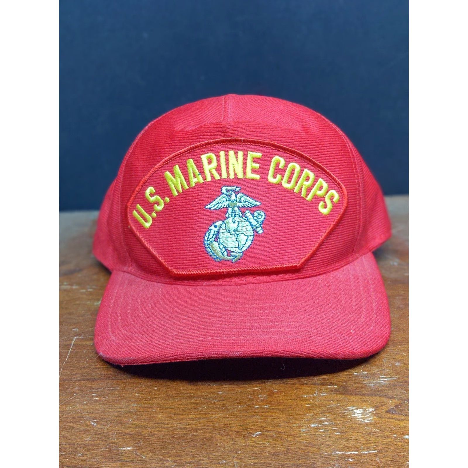 Vintage VINTAGE Eagle Crest USMC Marines Red Snap Back Hat Eagle Crest Size ONE SIZE - 2 Thumbnail