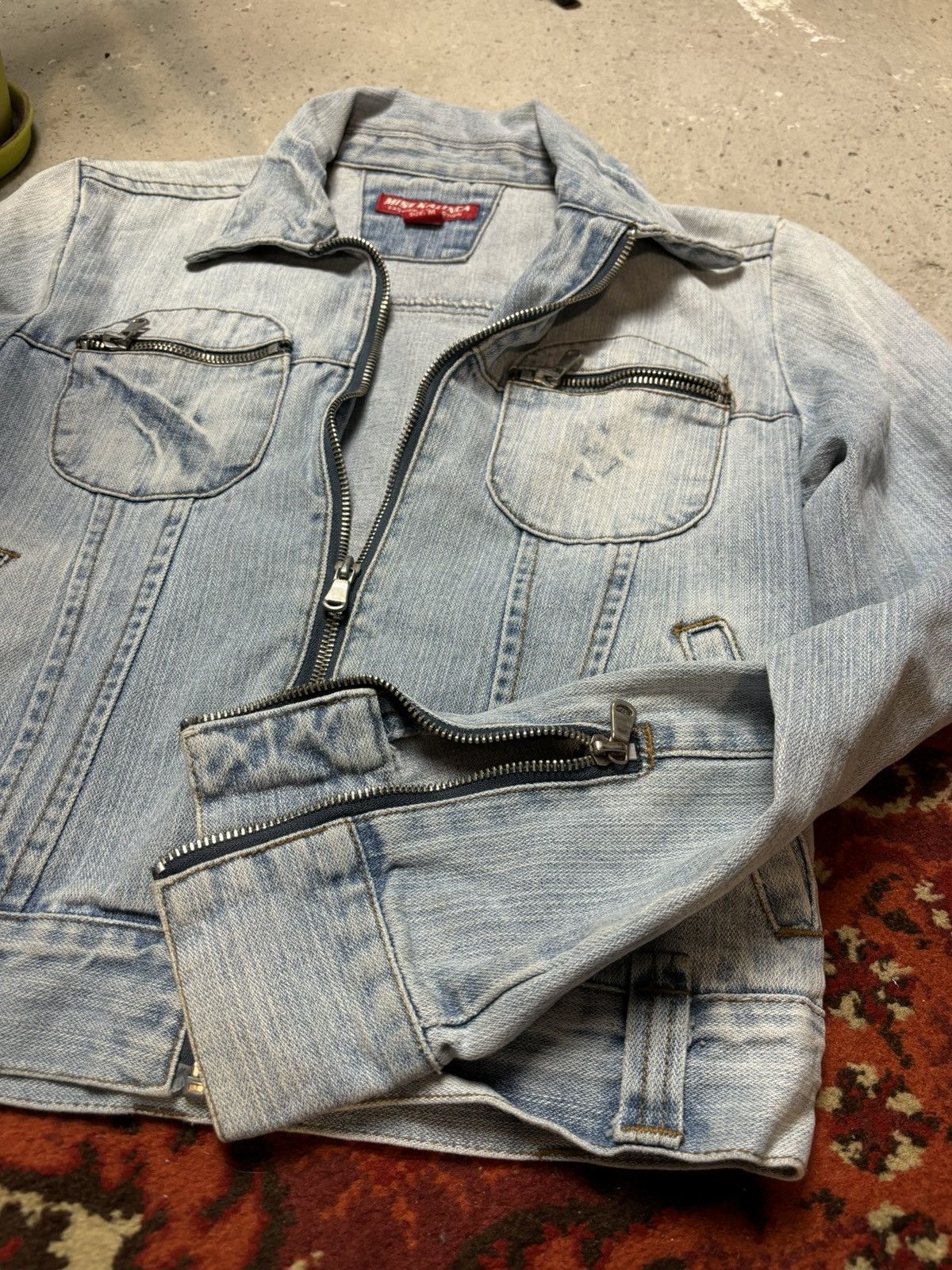 Japanese Brand × Vintage Vintage y2k miss kalinca multi pocket zip up jeans jacket Size M / US 6-8 / IT 42-44 - 3 Thumbnail