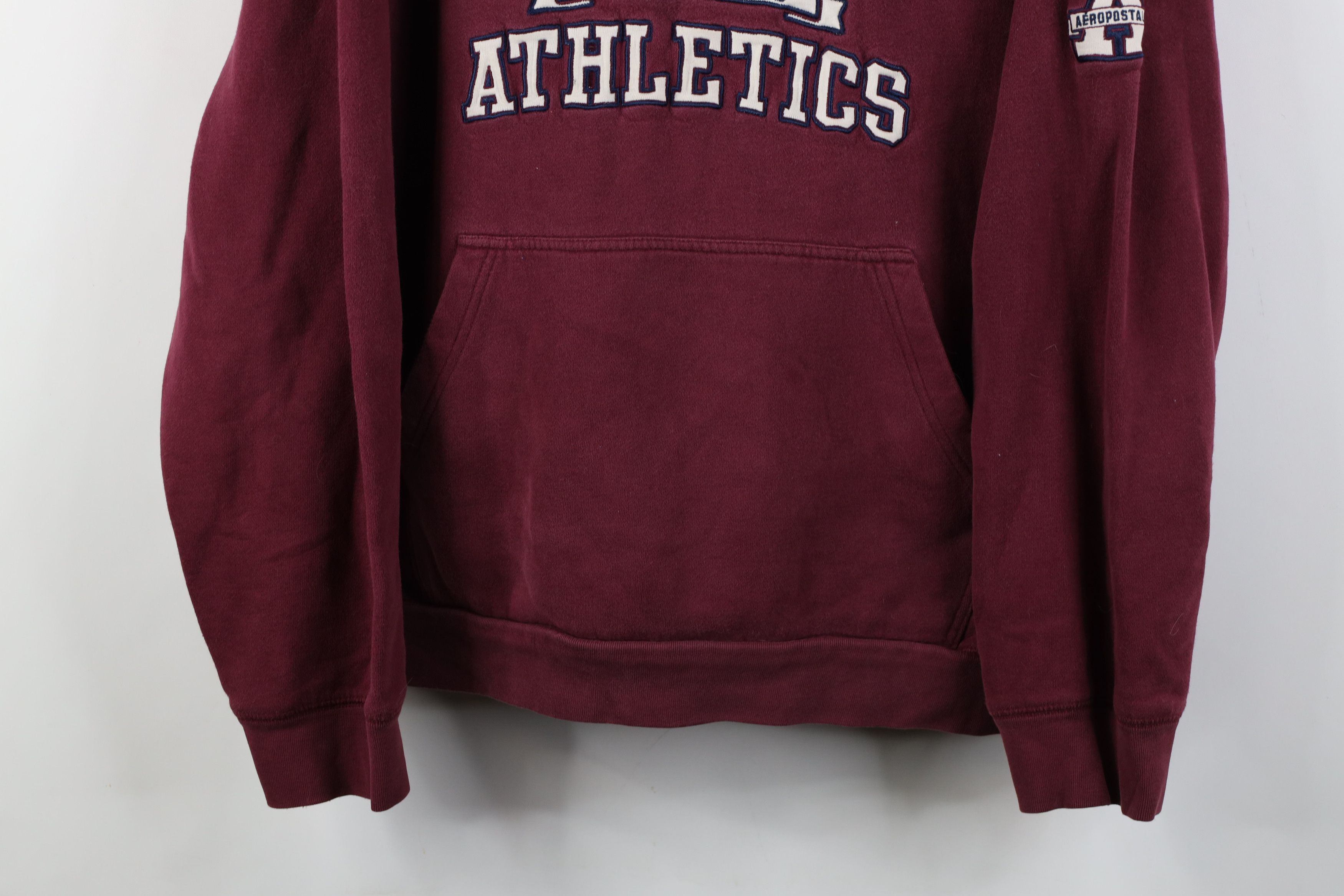 Aeropostale Vintage 90s Y2K Aeropostale Spell Athletics Hoodie Maroon Size US XL / EU 56 / 4 - 3 Thumbnail
