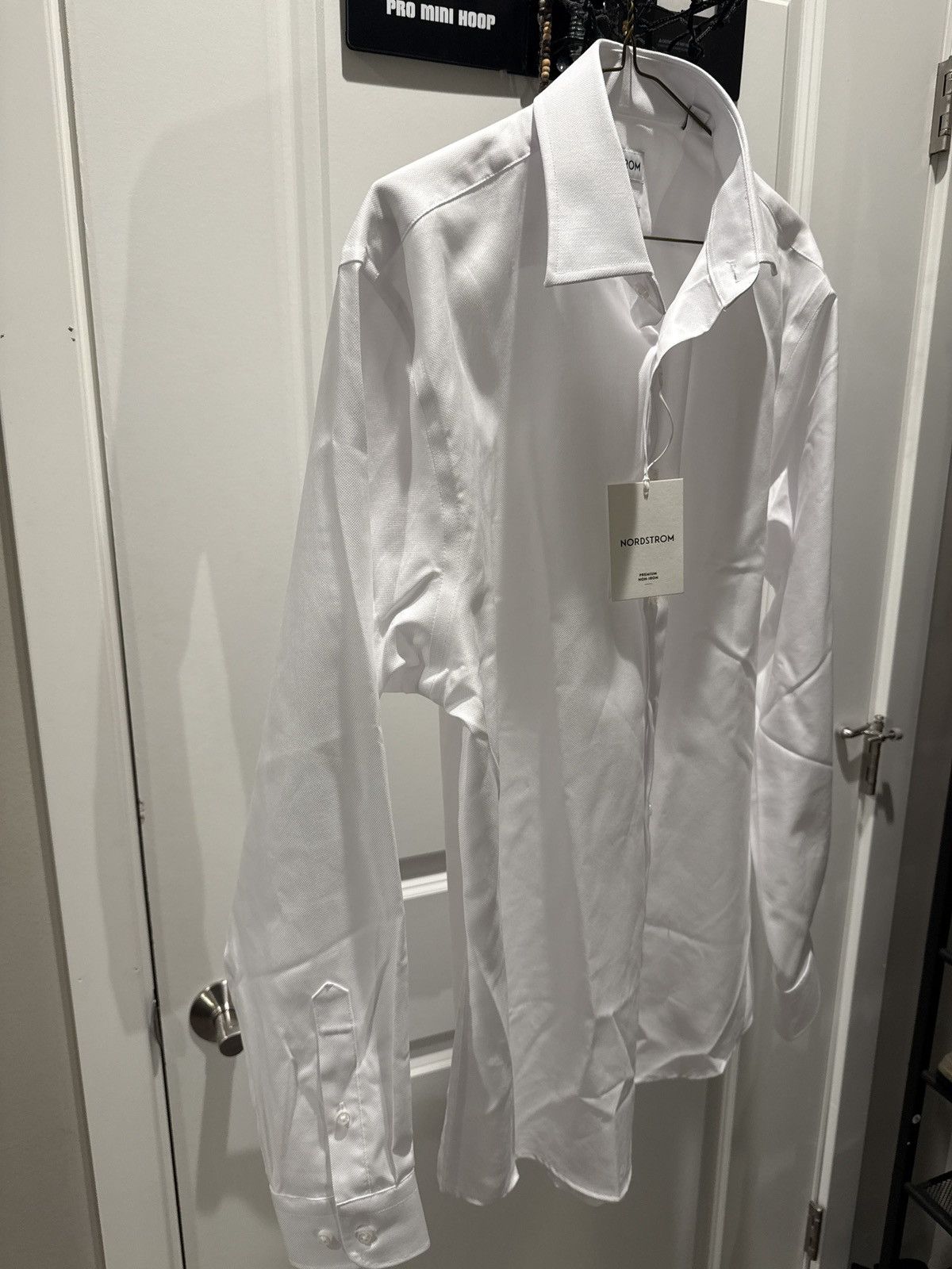 Nordstrom Nordstrom White Royal Oxford Non-Iron Dress Shirt Size US M / EU 48-50 / 2 - 3 Thumbnail