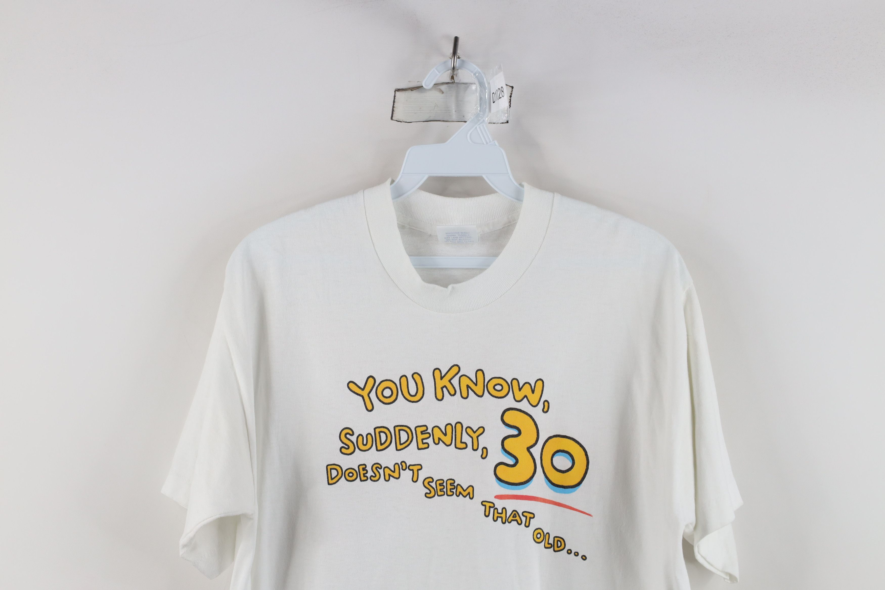 Vintage Vintage 90s Streetwear 30th Birthday Short Sleeve T-Shirt Size L / US 10 / IT 46 - 2 Thumbnail