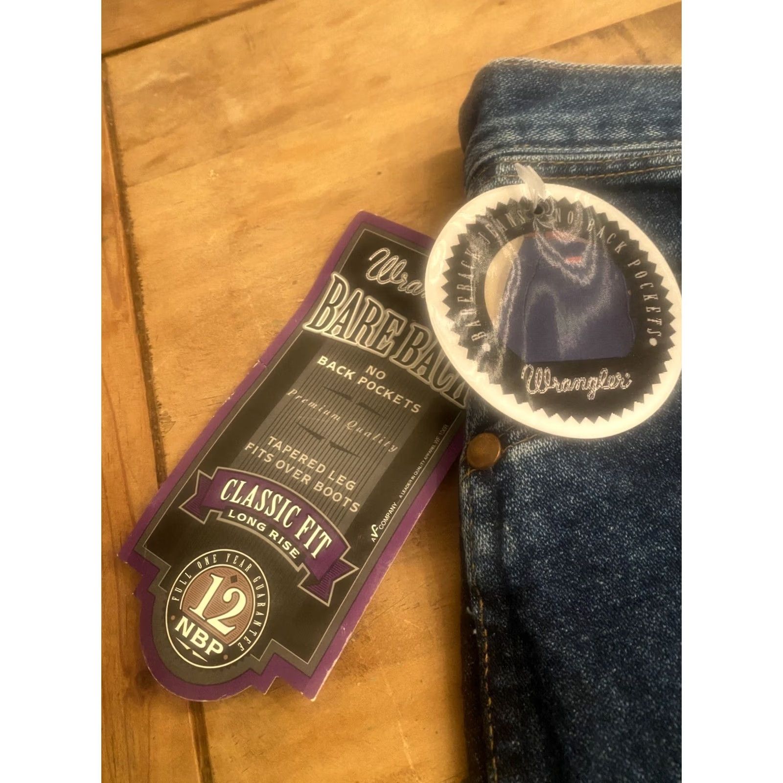 Wrangler VINTAGE Wrangler Bare Back Classic Fit Jeans 20 Tall 34 Black Cowboy Cut 1990s Mens Boys Girls Womens? Size 42" / US 20 - 3 Thumbnail