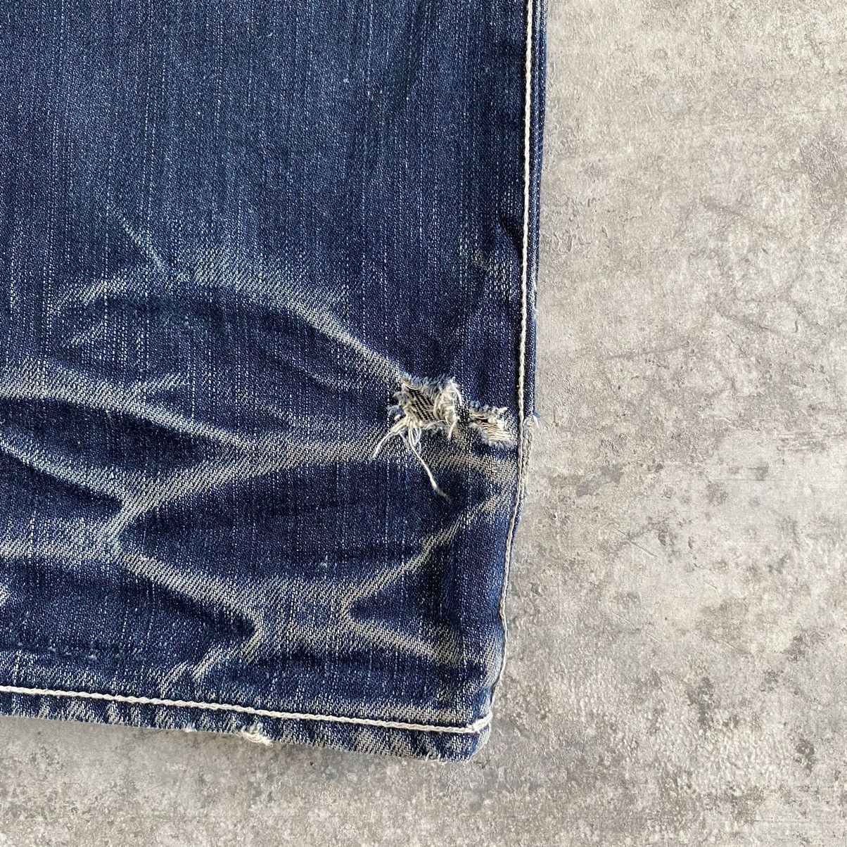 Japanese Brand 2000’s No ID Japan Faded Honeycomb Jeans Slim Fit Size US 31 - 8 Thumbnail