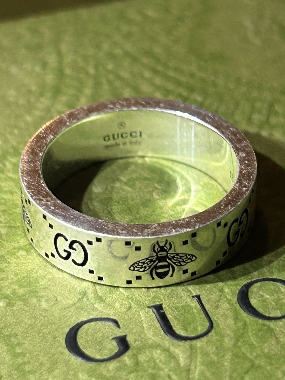 Gucci Gucci Signature 6MM Silver 925 Semi Shiny Ring Size ONE SIZE - 7 Thumbnail
