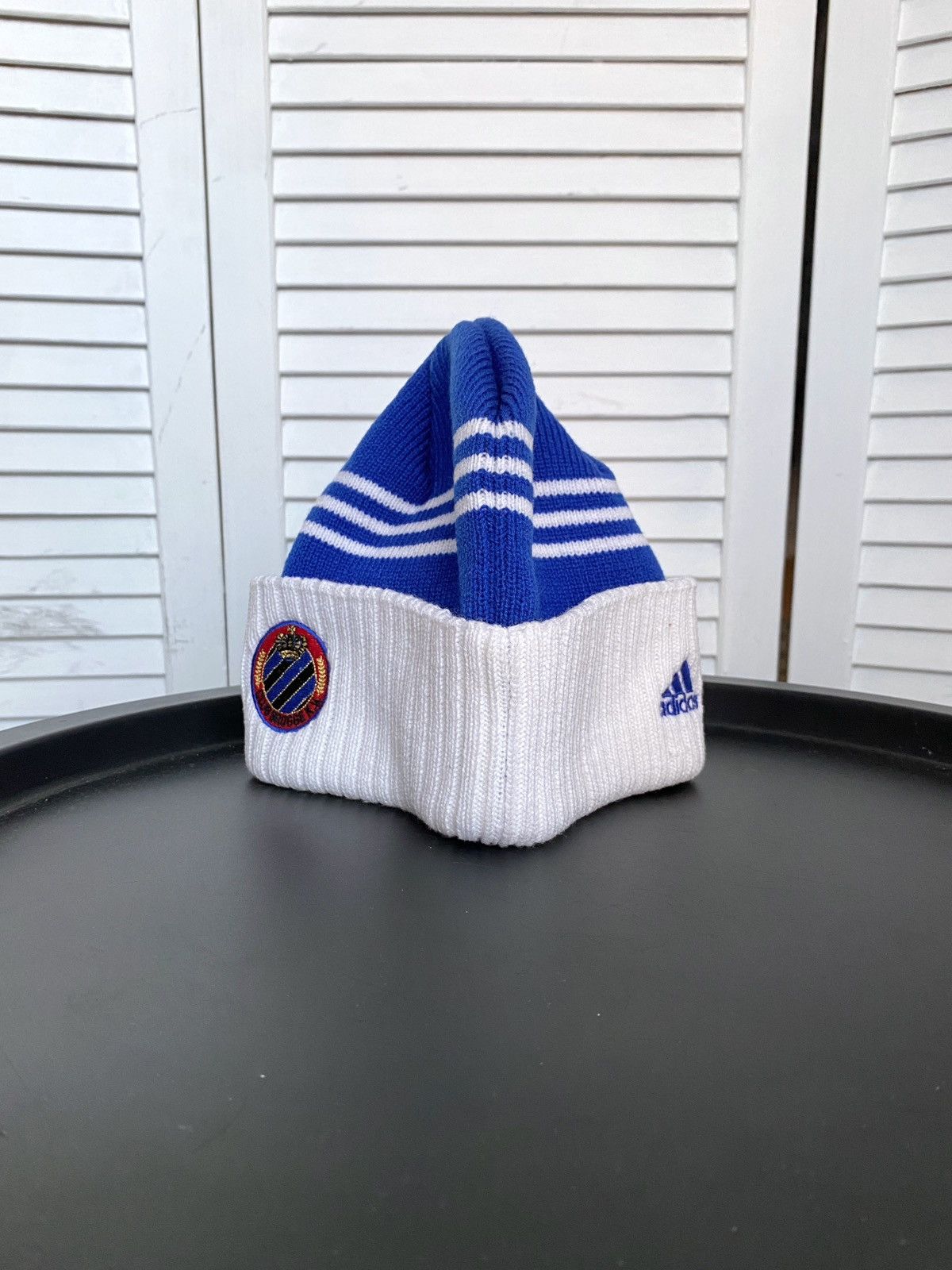 Adidas × Vintage Vintage 90s Adidas Club Brugge KV Soccer Striped Beanie Hat Size ONE SIZE - 1 Thumbnail