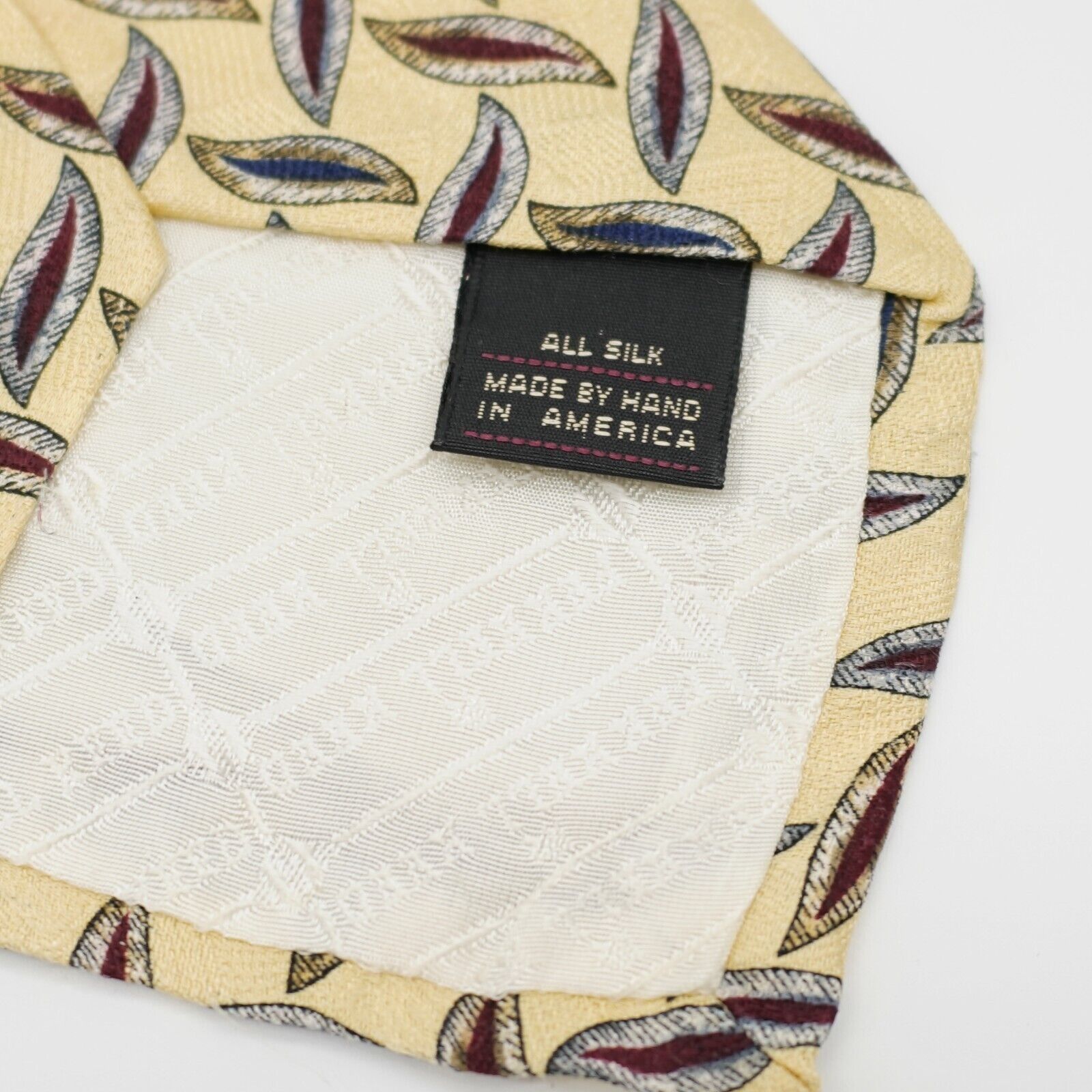 Designer Ferrell Reed Von Maur Yellow Jacquard Print Abstract Wide Si Size ONE SIZE - 4 Thumbnail