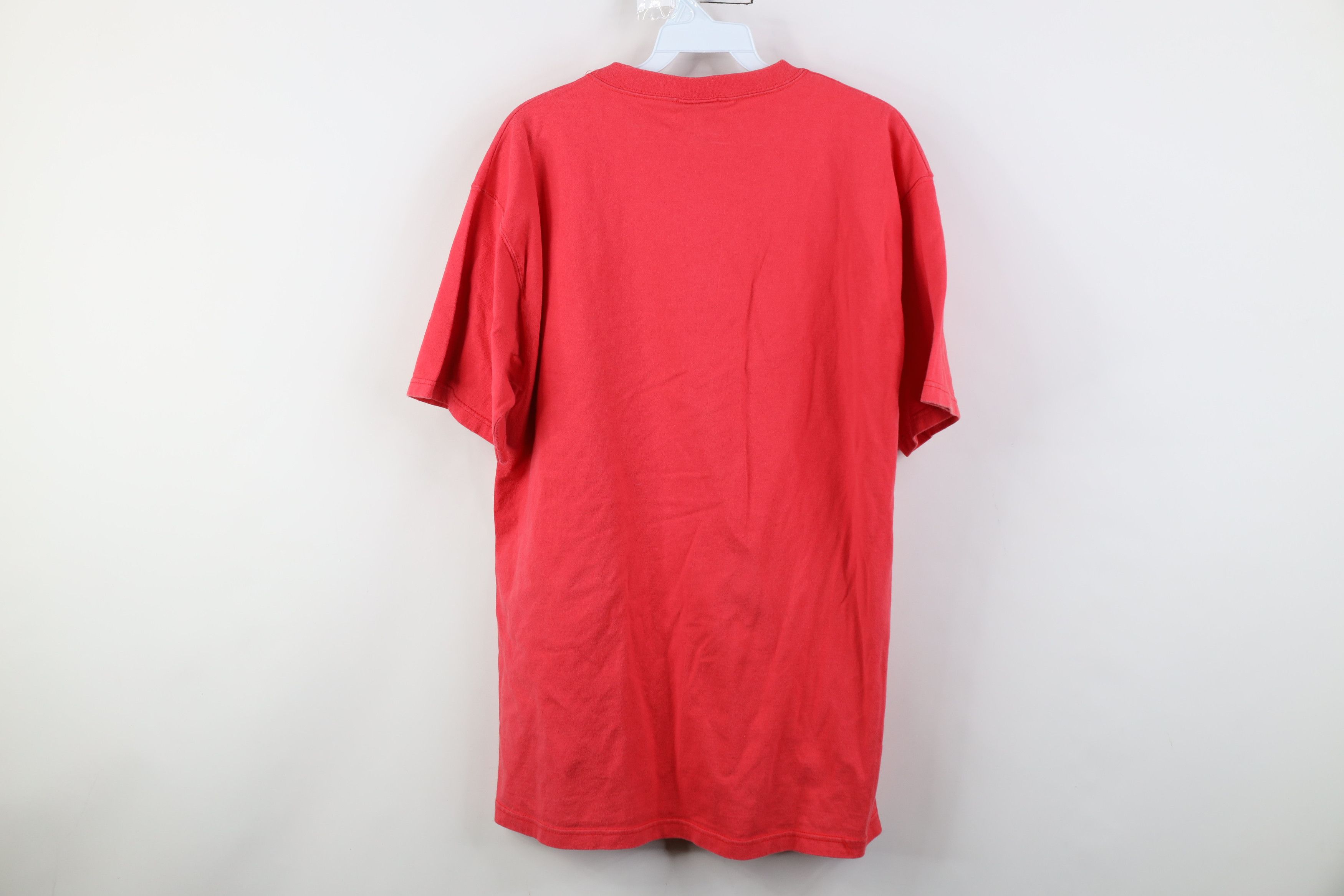 Vintage Vintage 90s Streetwear Heavyweight Cotton T-Shirt Red USA Size US M / EU 48-50 / 2 - 11 Thumbnail