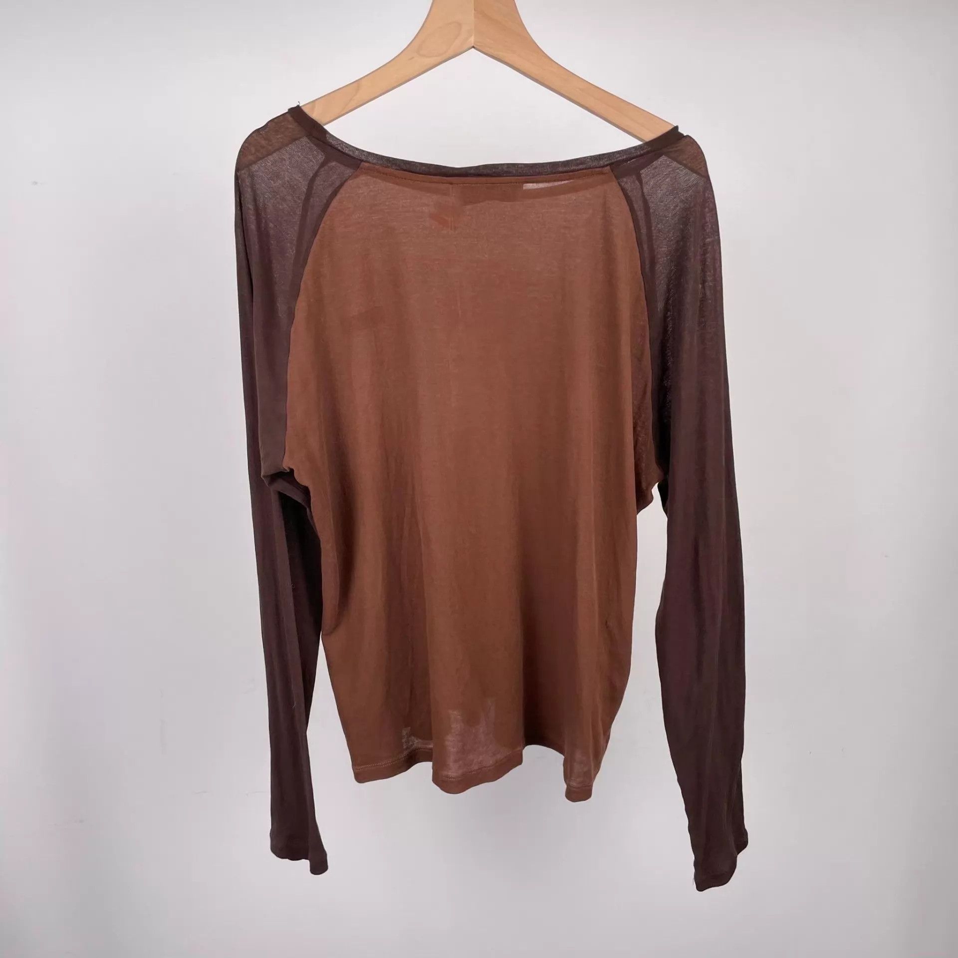 Miu Miu MIU MIU Women's Color Blocked Brown Long Sleeve S Size S / US 4 / IT 40 - 2 Thumbnail