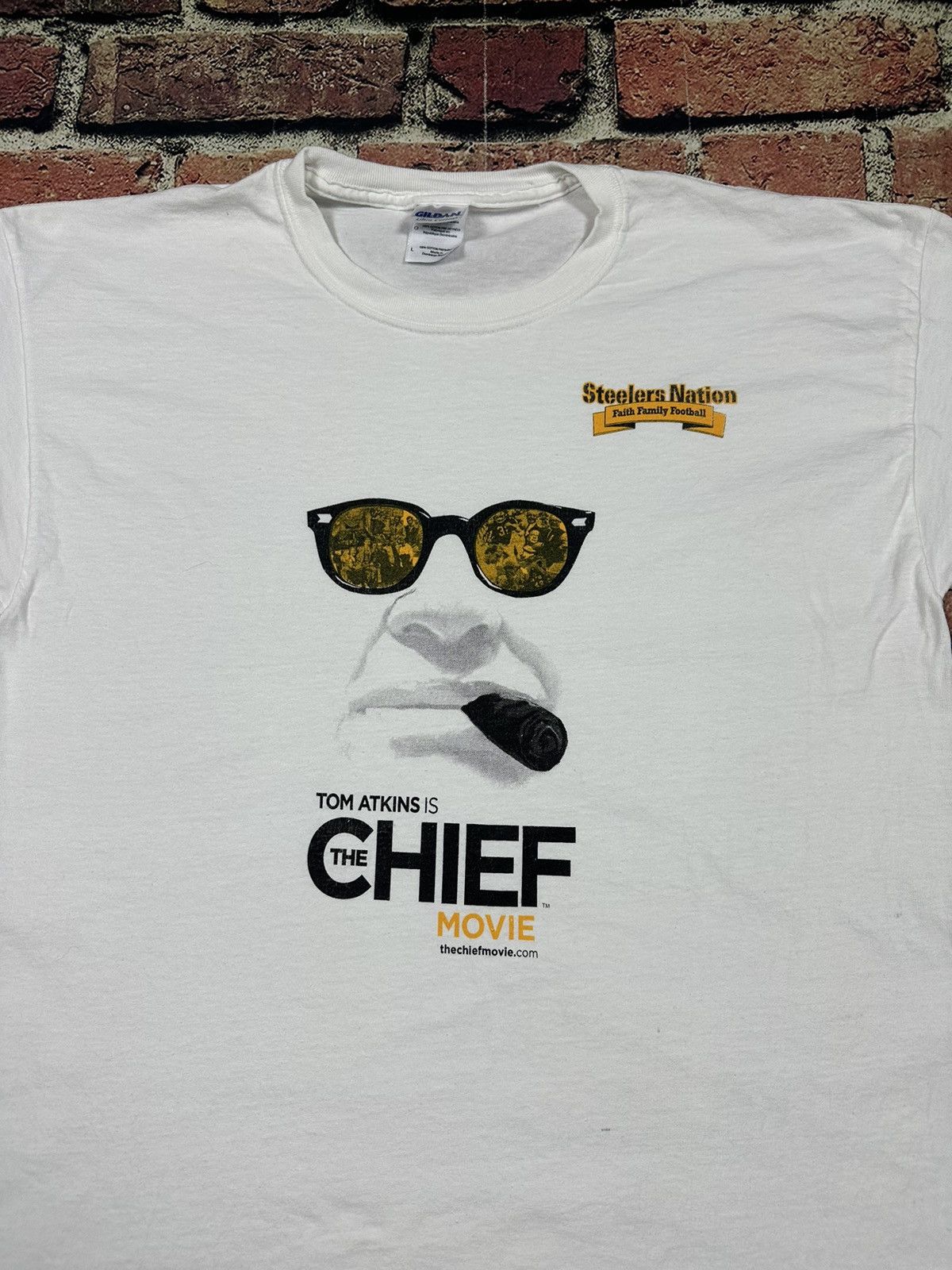 NFL Arthur J Rooney Sr The Chief Movie Tee Pittsburgh Steelers Size US L / EU 52-54 / 3 - 4 Thumbnail