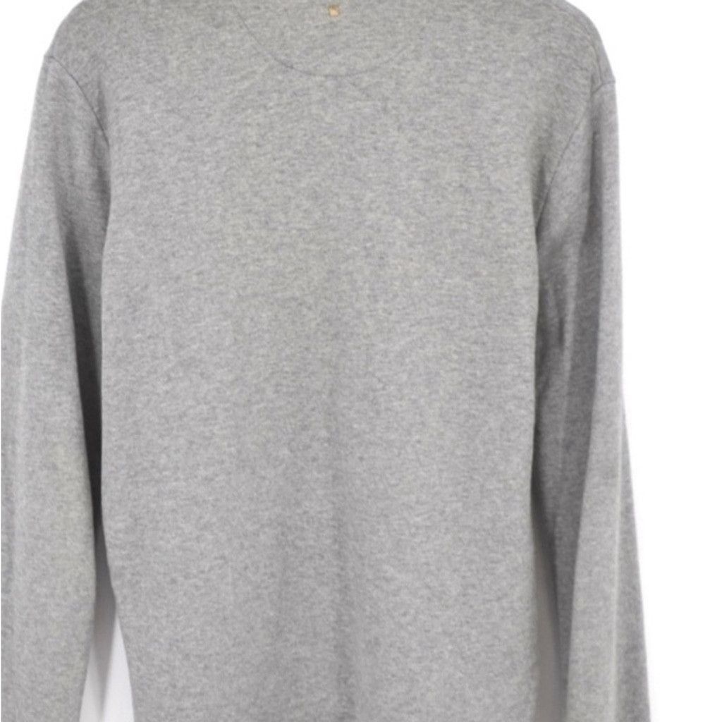 Valentino Valentino Made in Italy Gray Crewneck Contrast Zip Pocket –M Size US M / EU 48-50 / 2 - 10 Thumbnail