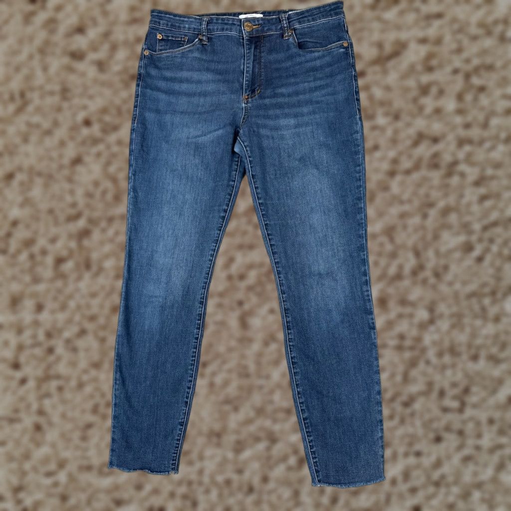 Denime VINTAGE STS Blue Women’s Skinny Jeans 31 Blue Denim Mid Rise Stretch Cotton 80s 90s, Designer, Fall Spring Summer Winter, Girls Size 24" / US 00 / IT 34 - 1 Thumbnail