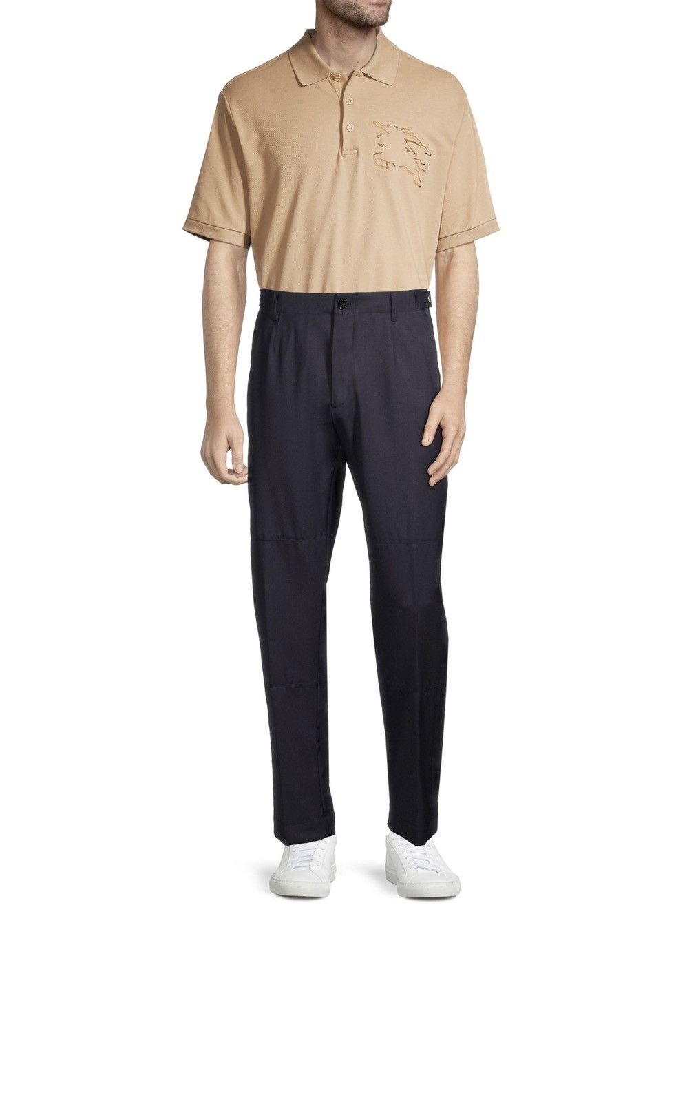image of Burberry Winslow Logo Polo Shirt in Brown, Men's (Size Large)