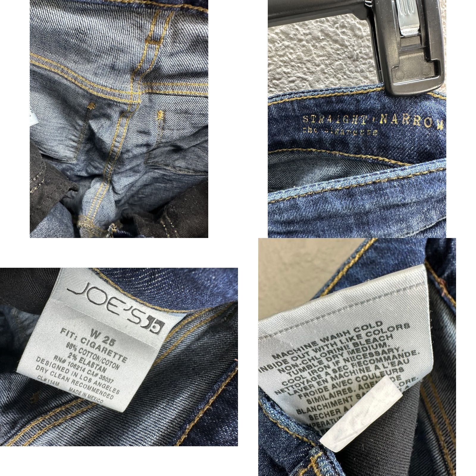 Vintage Women's Joe's Jeans Denim Jeans Ankle Straight Blue Sz 25 34.5in Inseam 29in Waist Low Rise XS? Size 42" / US 20 - 8 Thumbnail