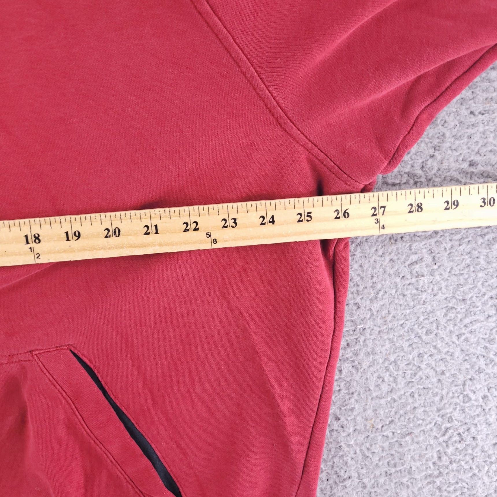 Nike Nike Hoodie Mens XL Red Pullover Sweatshirt, Solid, Long Sleeve, Faded/Lived-In, 90s? Size US XL / EU 56 / 4 - 6 Thumbnail