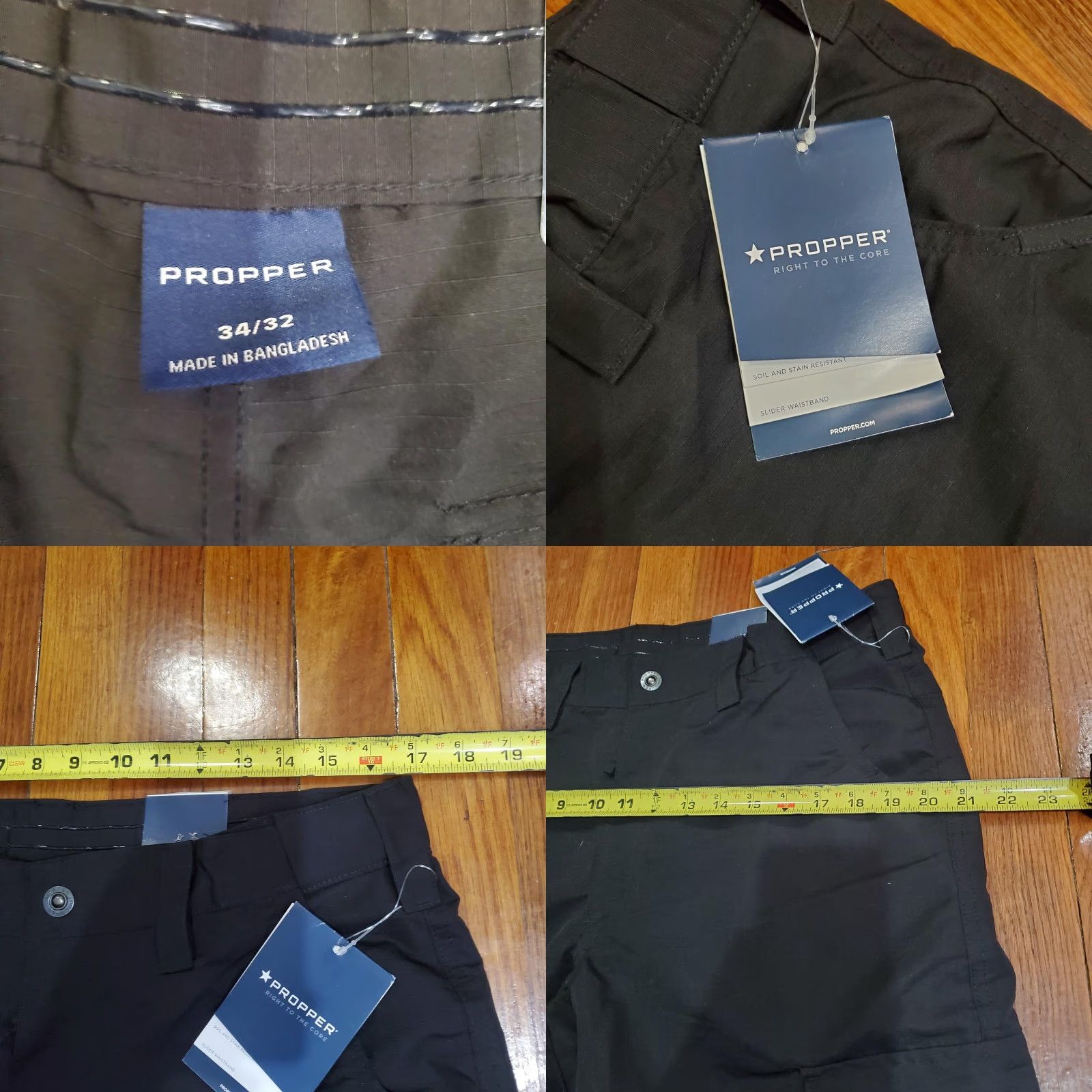 Propper Propper EdgeTec EMS Pants Mens 34x32 Black Tactical Cargo Work Uniform Size US 34 / EU 50 - 8 Thumbnail