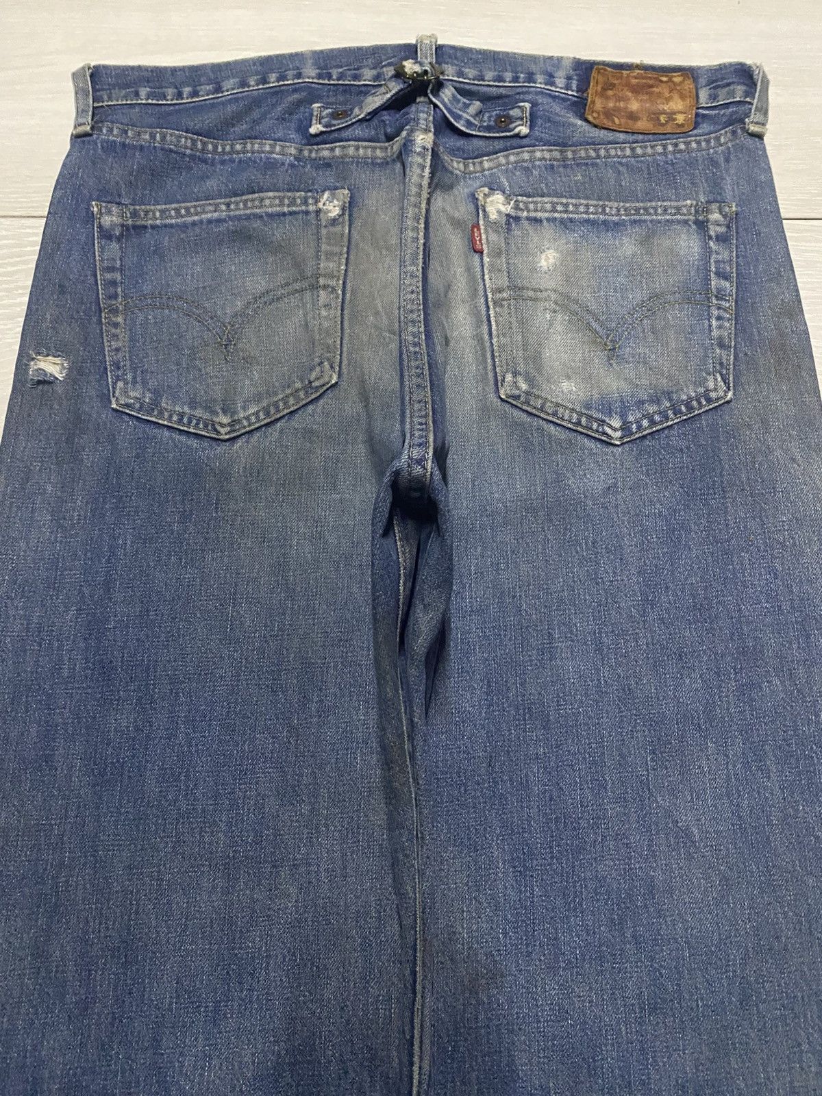 Levi's Vintage Levis 702xx Big E Japan Buckle Back Destroy Baggy Size US 35 - 4 Thumbnail