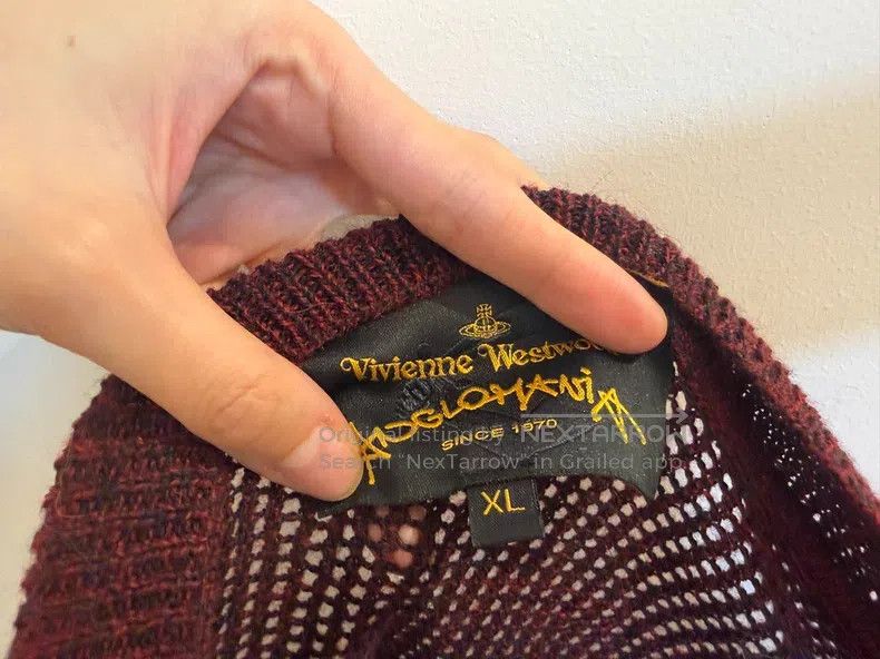 Vivienne Westwood Vivienne Westwood Burgundy Knit Cardigan Oversize Size XL / US 12-14 / IT 48-50 - 4 Thumbnail