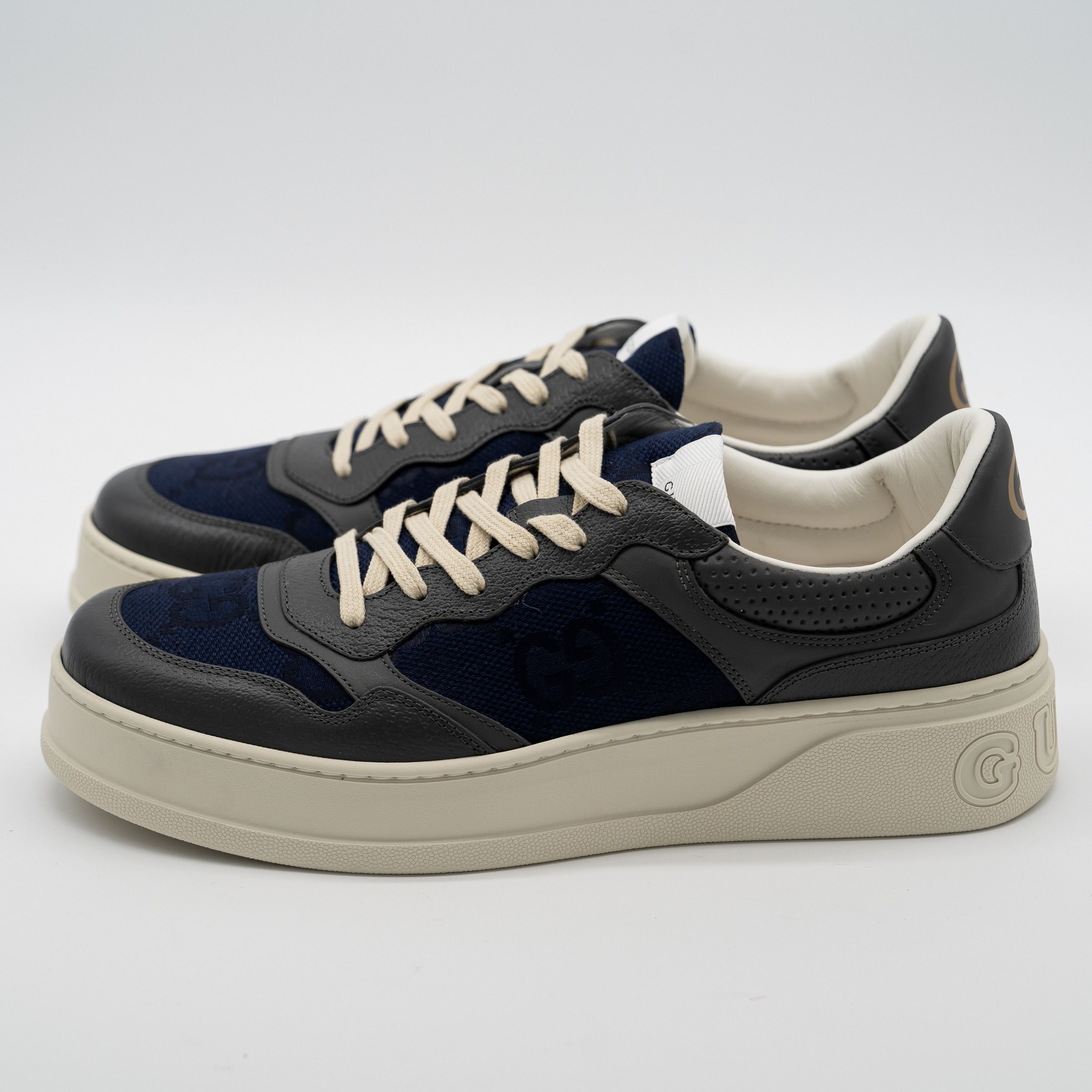 Gucci 12G 12.5 US Gucci GG Chunky B Sneakers Navy Blue White GG Size US 12.5 / EU 45-46 - 4 Thumbnail