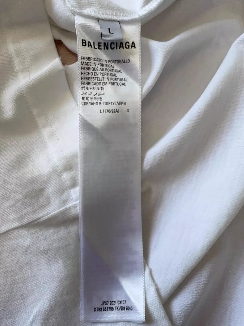 Balenciaga Balenciaga Large logo distressed short-sleeve Size US L / EU 52-54 / 3 - 4 Thumbnail