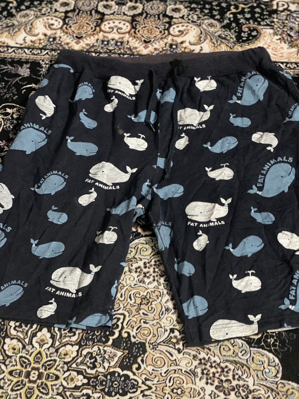 Japanese Brand Fat animal Jort Pant Full Print 🚀 Size US 35 - 4 Thumbnail