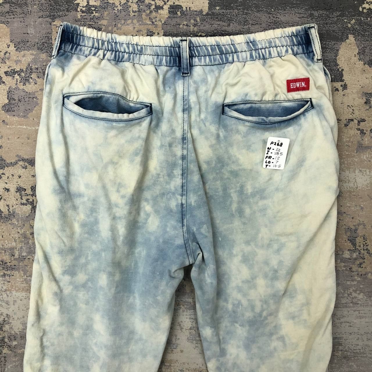 Edwin P268 EDWIN ACID WASH SKINNY PANTS Size US 32 / EU 48 - 4 Thumbnail