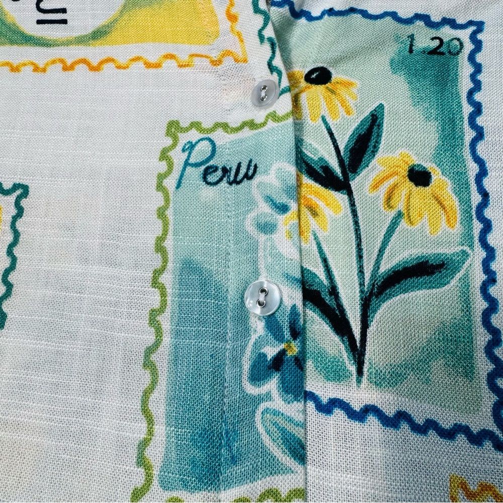 Other NWT New Jane and Delancey Post Stamps Rayon Linen Short Sle Size M / US 6-8 / IT 42-44 - 9 Thumbnail