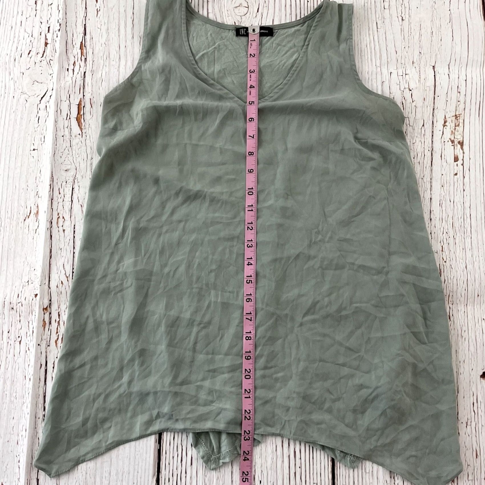 Vintage INC International Concepts Sleeveless Tank Top Women's Green XS/S Regular Solid 90s style Size S / US 4 / IT 40 - 4 Thumbnail