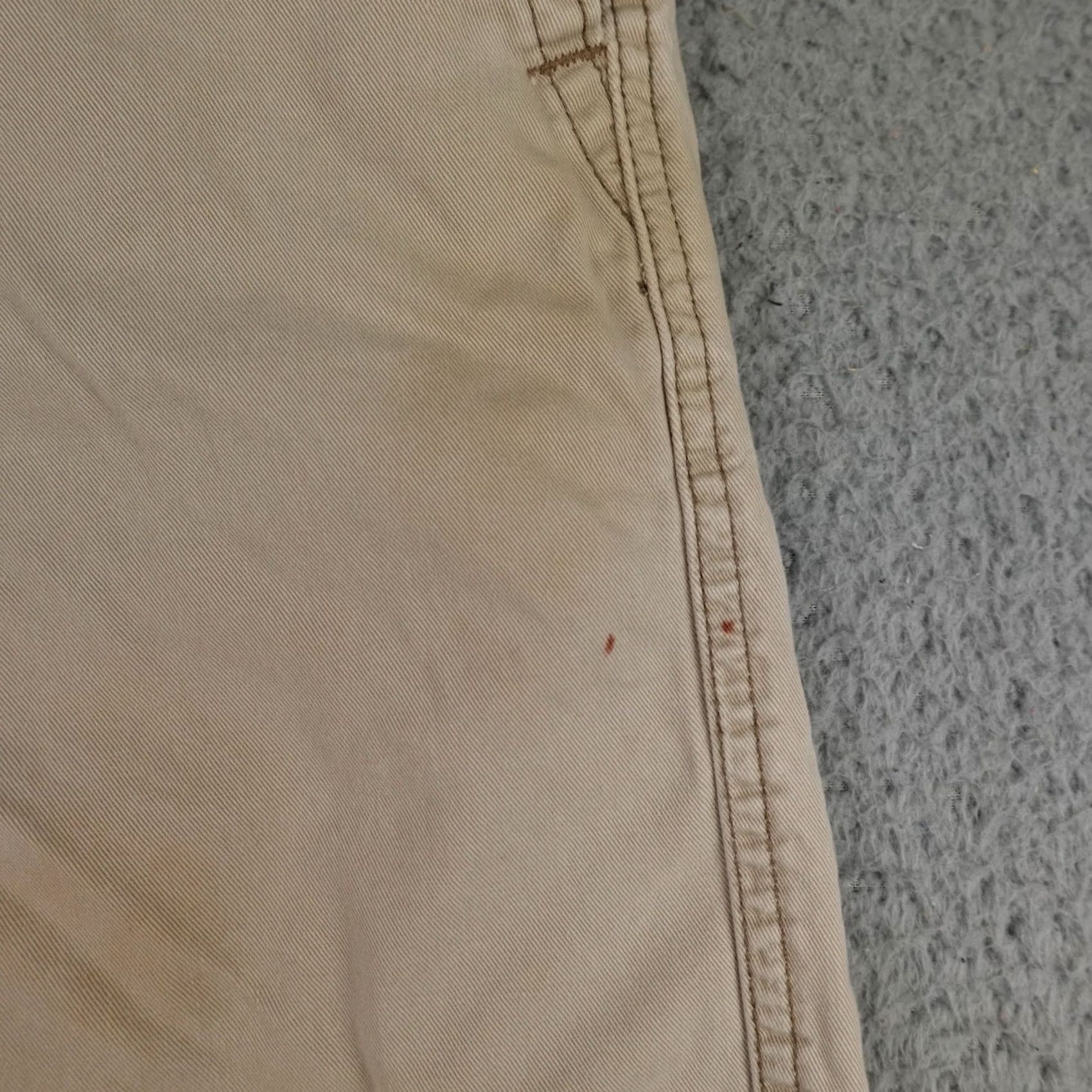 Levi's Levi's Shorts Mens 33 Brown White Tab Twill Grunge Streetwear Y2K Casual Regular 33in Brown Canvas Cotton Zipper Pockets Pattern Solid Tiny Flaws N/A Size US 33 - 7 Thumbnail
