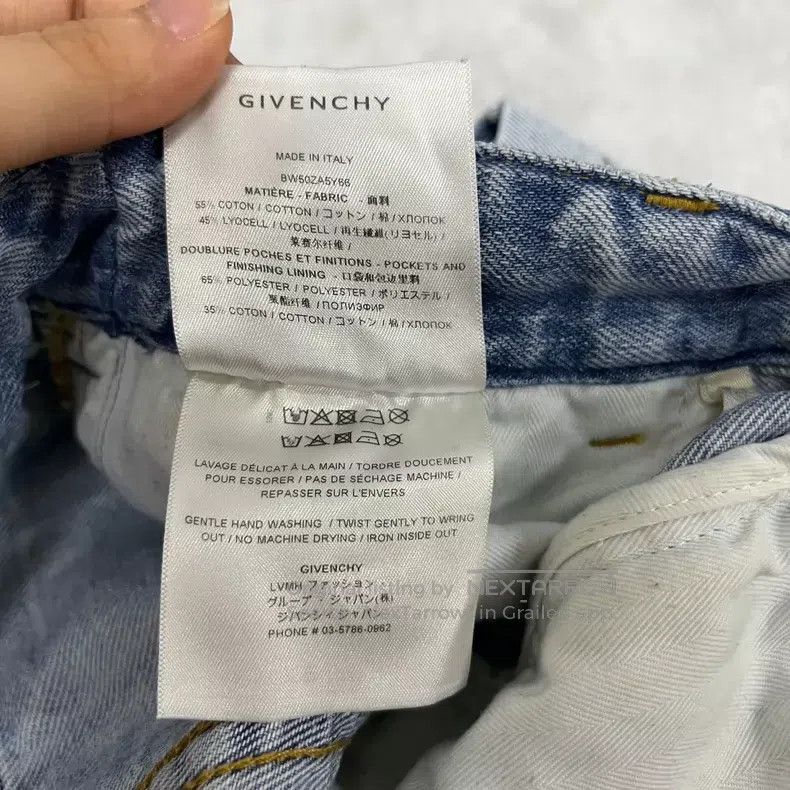 Givenchy Givenchy Size24 SS22 Washed Ripped Mid Rise Denim Jeans Size US 30 / EU 46 - 4 Thumbnail